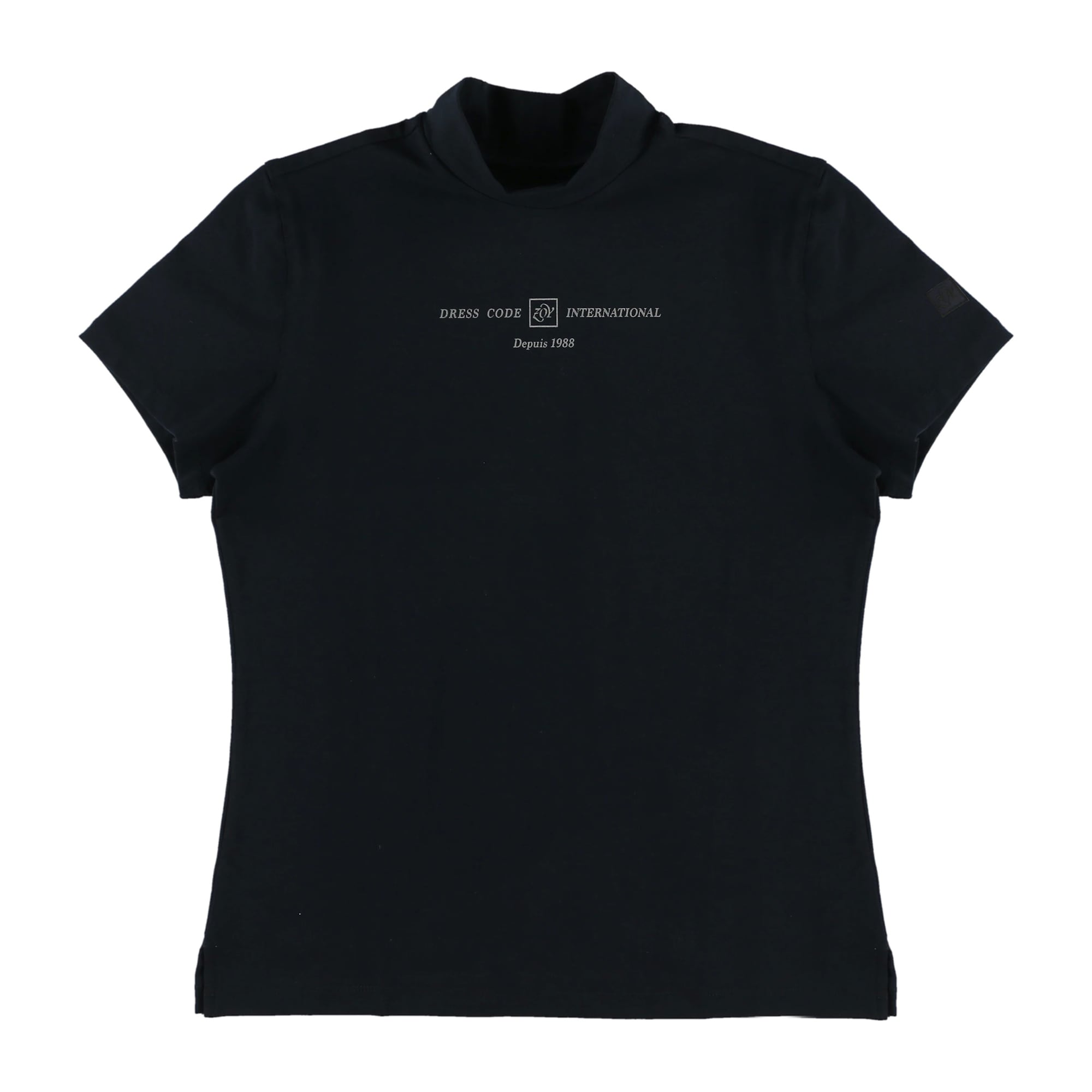 WOMENS コットンベア天竺 半袖モックネック ネイビー 071624001 - ZOY OFFICIAL