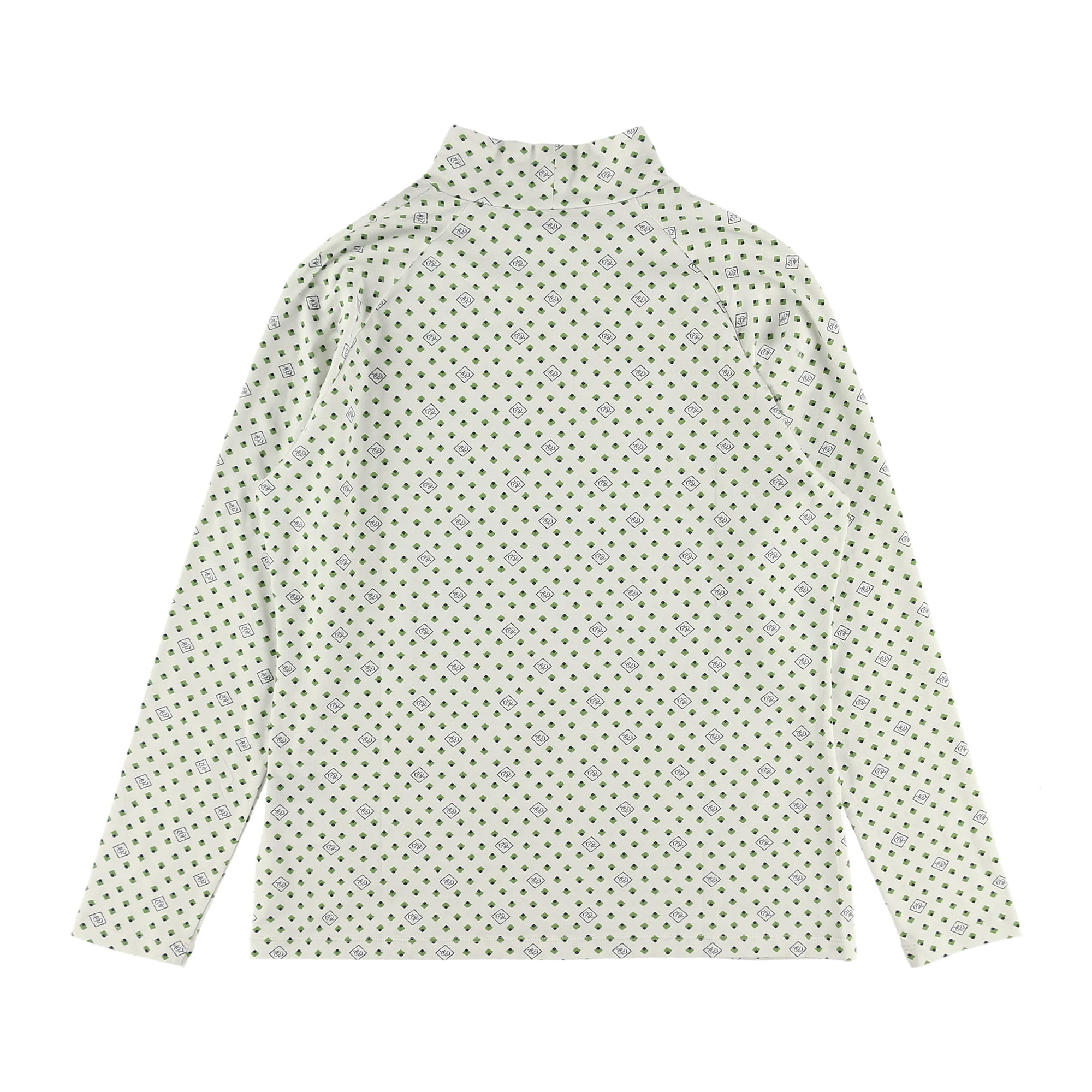 WOMENS 小紋ロゴプリント 長袖モックネック オフホワイト 071624004 - ZOY OFFICIAL