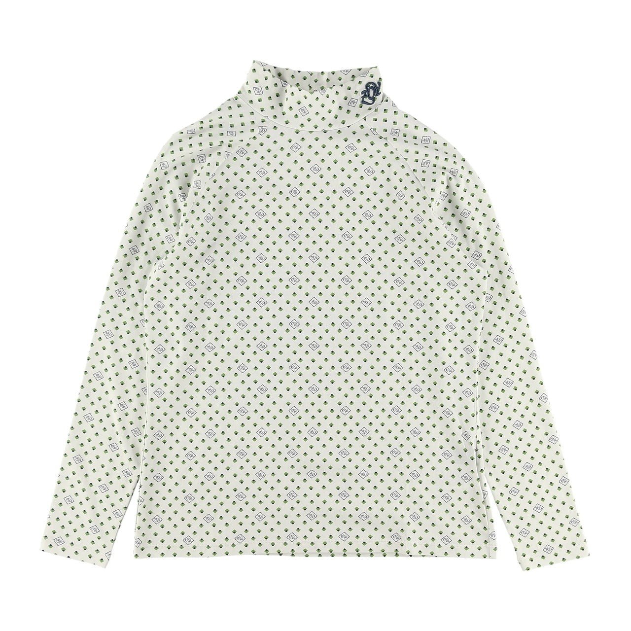 WOMENS 小紋ロゴプリント 長袖モックネック オフホワイト 071624004 - ZOY OFFICIAL