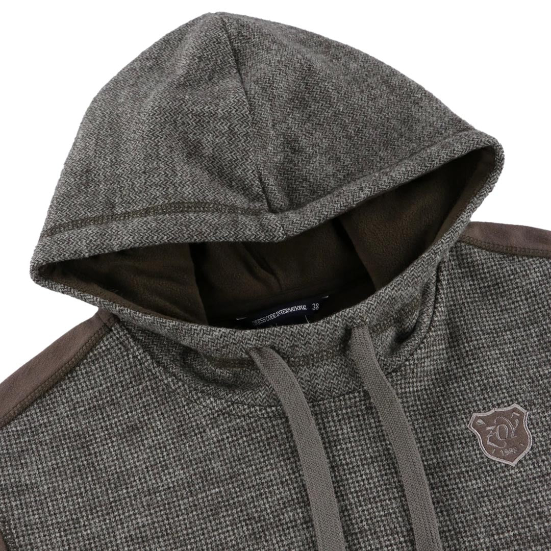 WOMENS ヘリンボーン千鳥 フードスウェット(防風裏地付き) モカ 071634021 - ZOY OFFICIAL