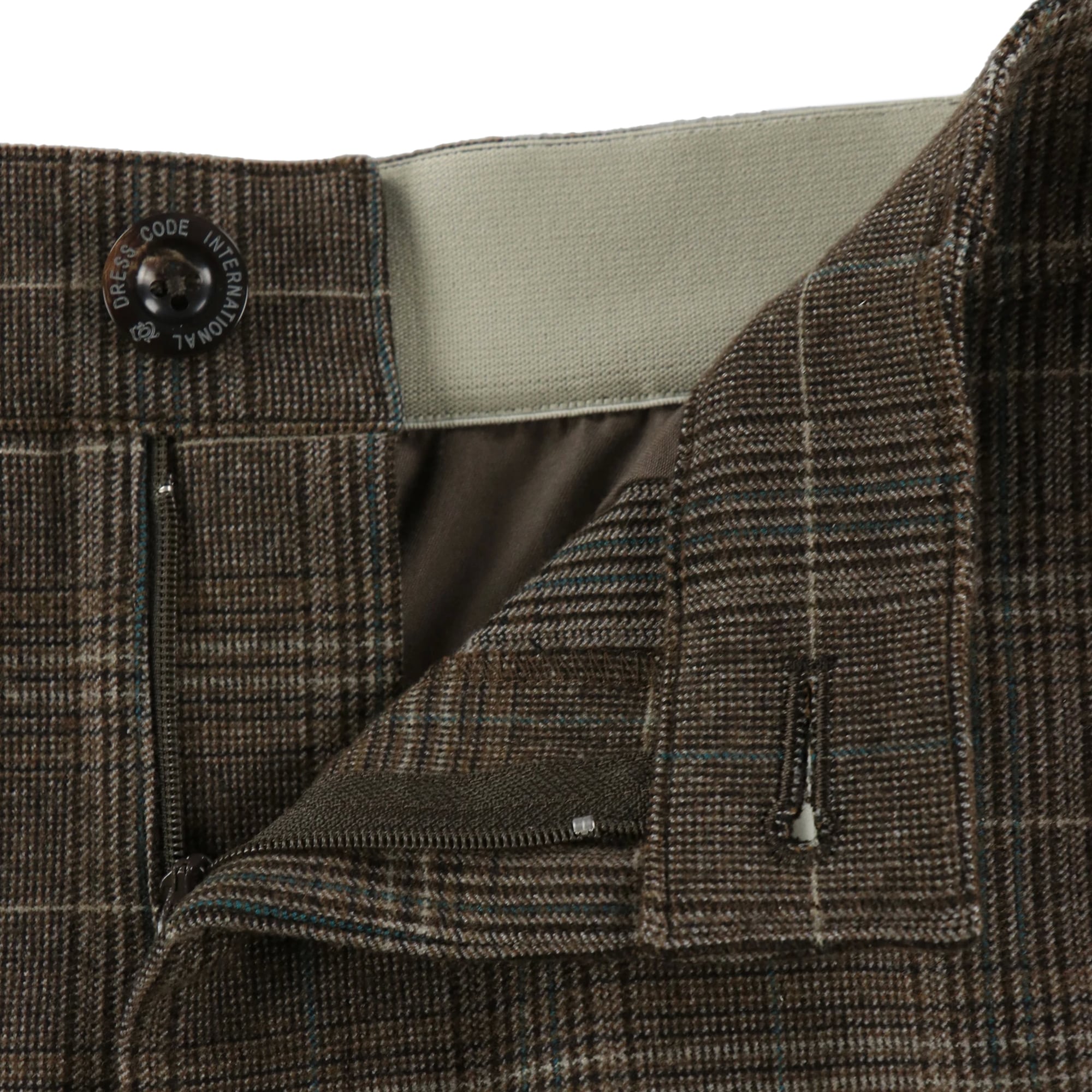 WOMENS 両面起毛カラーミックスグレンチェック ロングパンツ ブラウン 071634409 - ZOY OFFICIAL