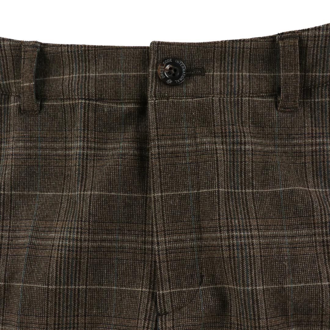 WOMENS 両面起毛カラーミックスグレンチェック ロングパンツ ブラウン 071634409 - ZOY OFFICIAL