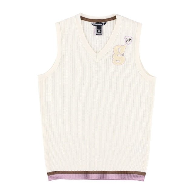 WOMENS 針抜き畦ニットベスト オフホワイト 071634702 - ZOY OFFICIAL