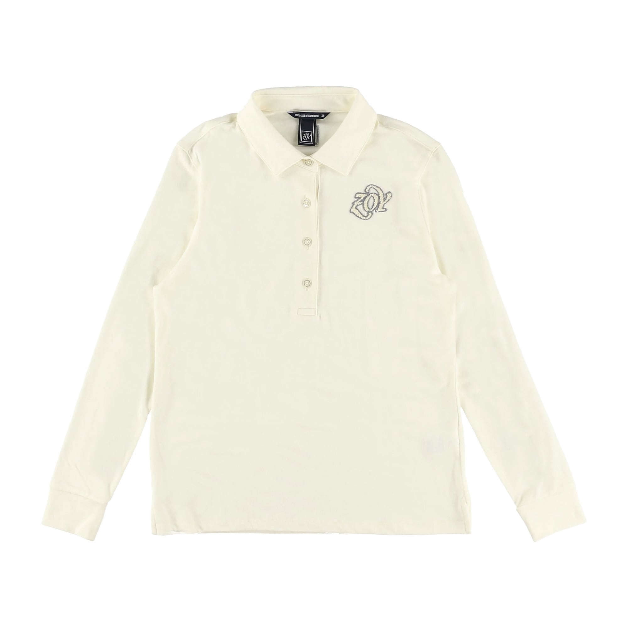 WOMENS 3LAYERED COTTON WARM 長袖ポロシャツ オフホワイト 071634015 - ZOY OFFICIAL