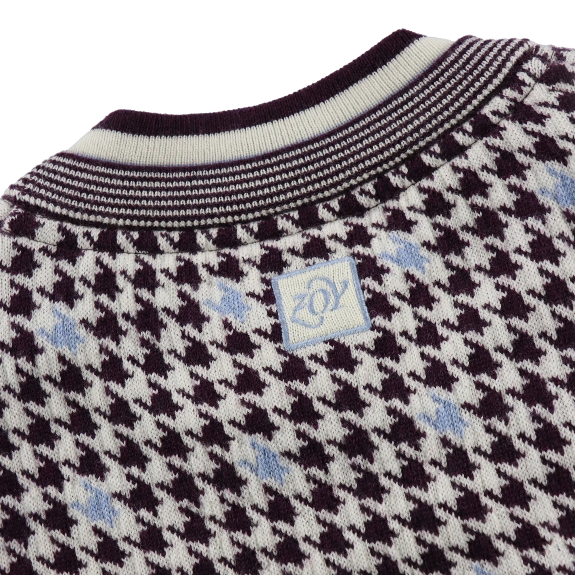 WOMENS CASHWOOL 千鳥ジャガード 長袖セーター(防風裏地付き) グレー 071634713 - ZOY OFFICIAL