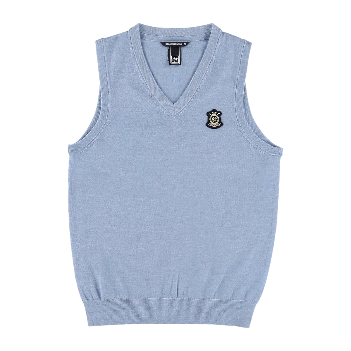 WOMEN CASHWOOL ニットベスト サックス