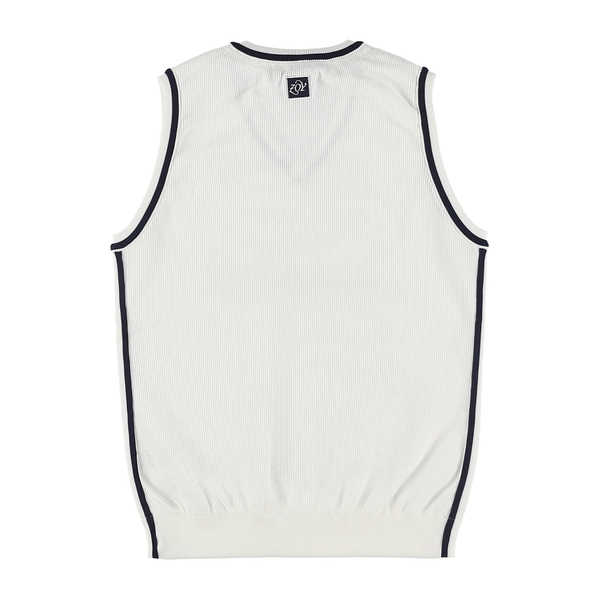 WOMENS ECOハイブリットポリエステル ニットベスト ネイビー 071634701 - ZOY OFFICIAL