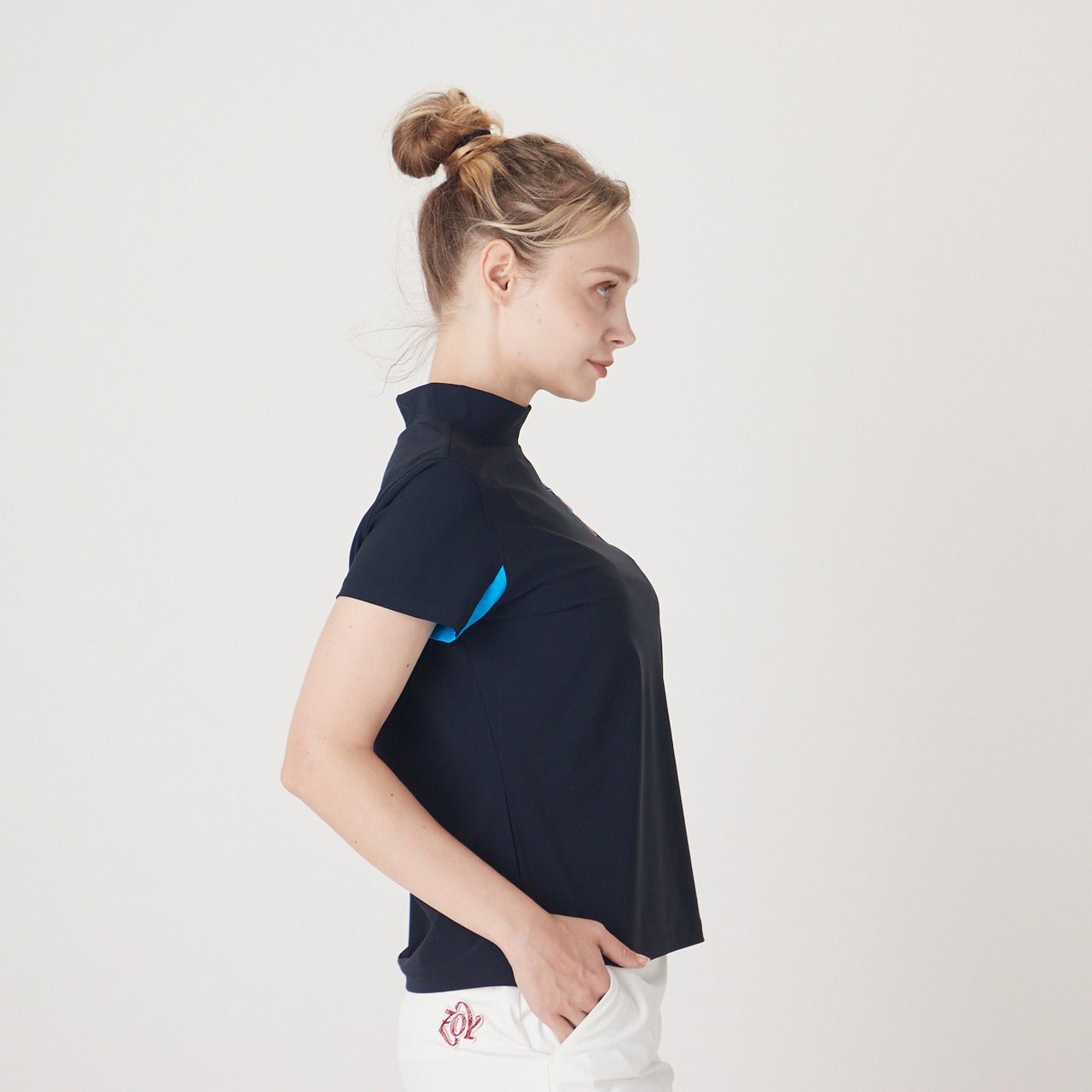 WOMENS LENARDS EURO JSY 半袖モックネックTシャツ ネイビー 071222051 - ZOY OFFICIAL