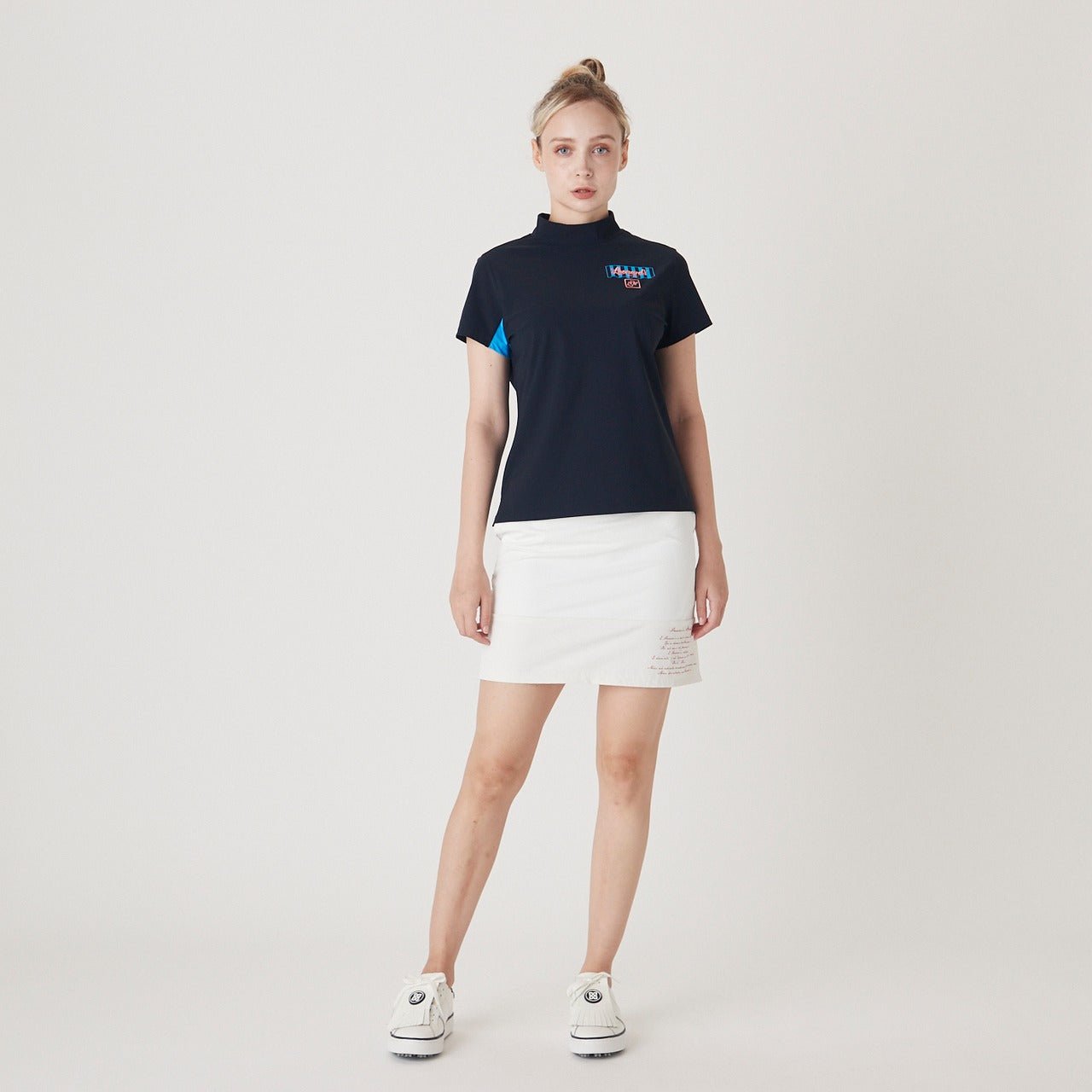 WOMENS LENARDS EURO JSY 半袖モックネックTシャツ ネイビー 071222051 - ZOY OFFICIAL