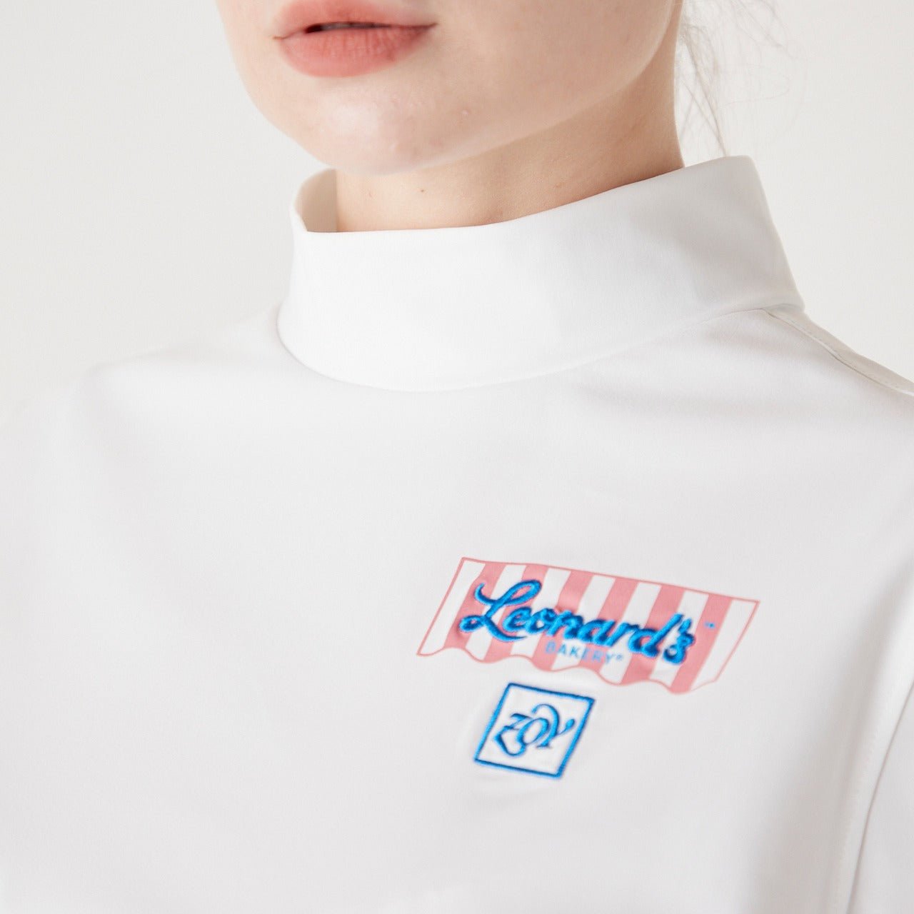 WOMENS LENARDS EURO JSY 半袖モックネックTシャツ ホワイト 071222051 - ZOY OFFICIAL