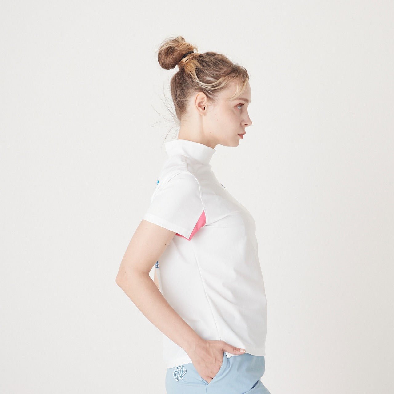 WOMENS LENARDS EURO JSY 半袖モックネックTシャツ ホワイト 071222051 - ZOY OFFICIAL