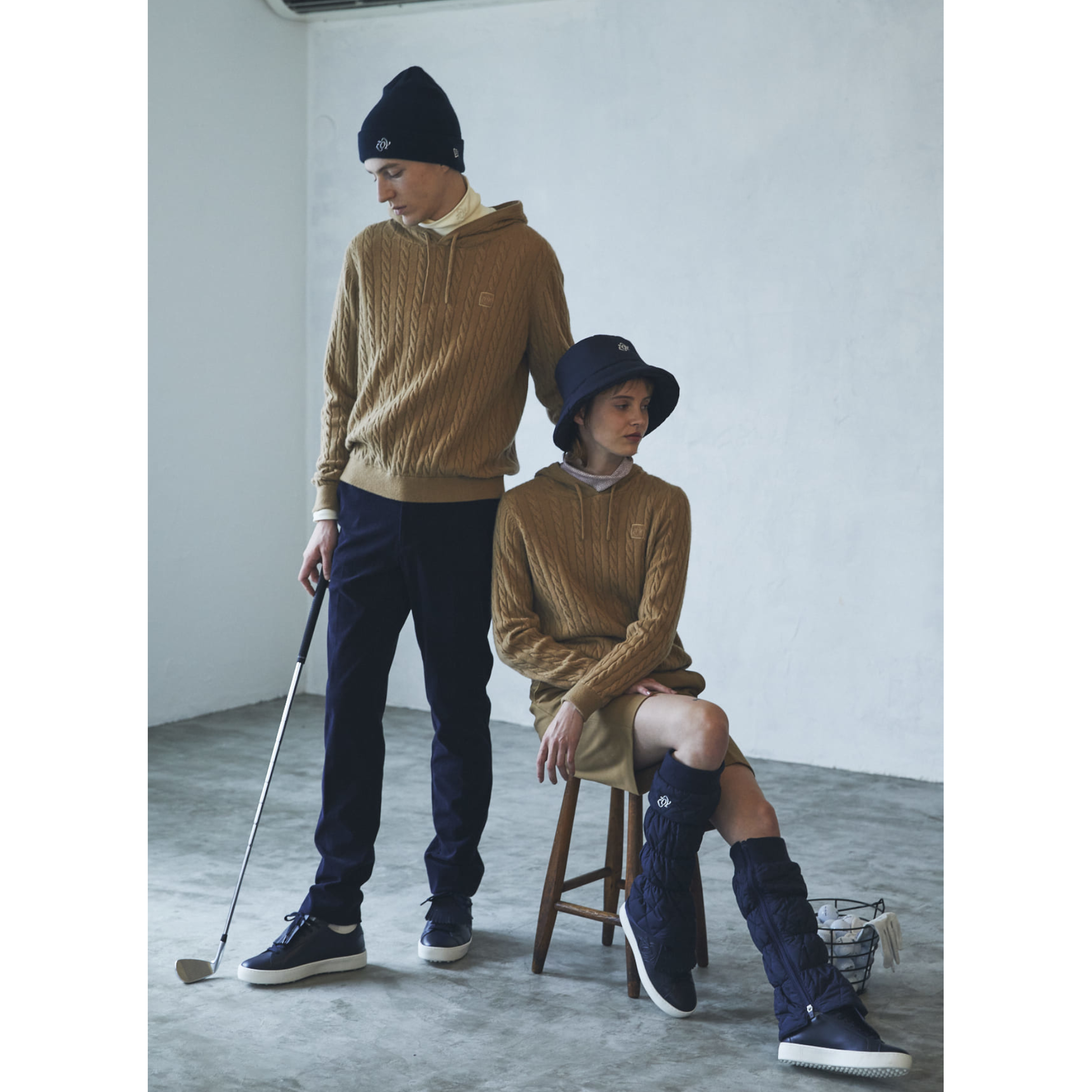 UNISEX 中綿バケットハット ネイビー