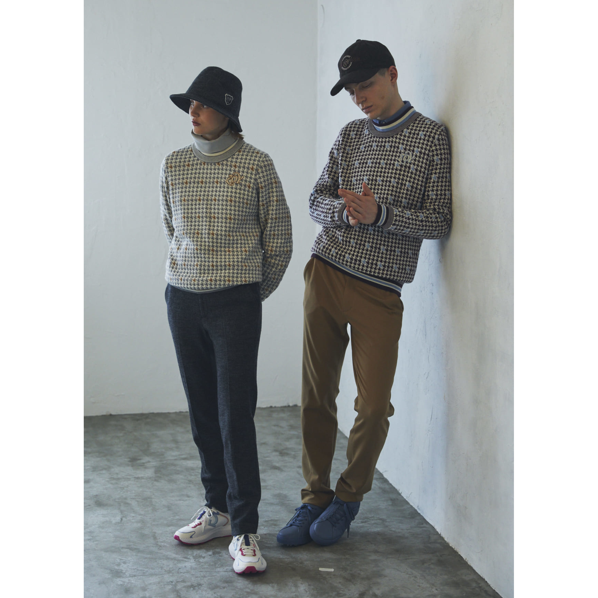 MEN 裏面起毛ストレッチ ロングパンツ キャメル