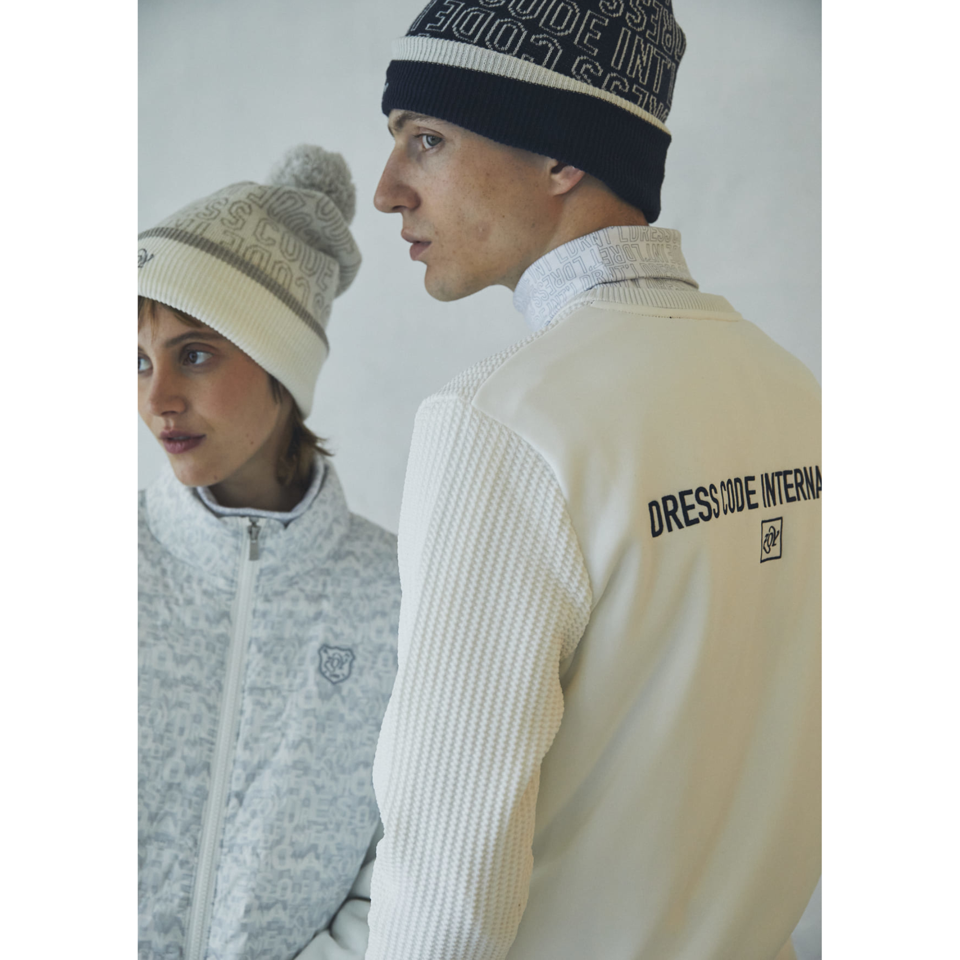 UNISEX ロゴニット帽 ホワイト