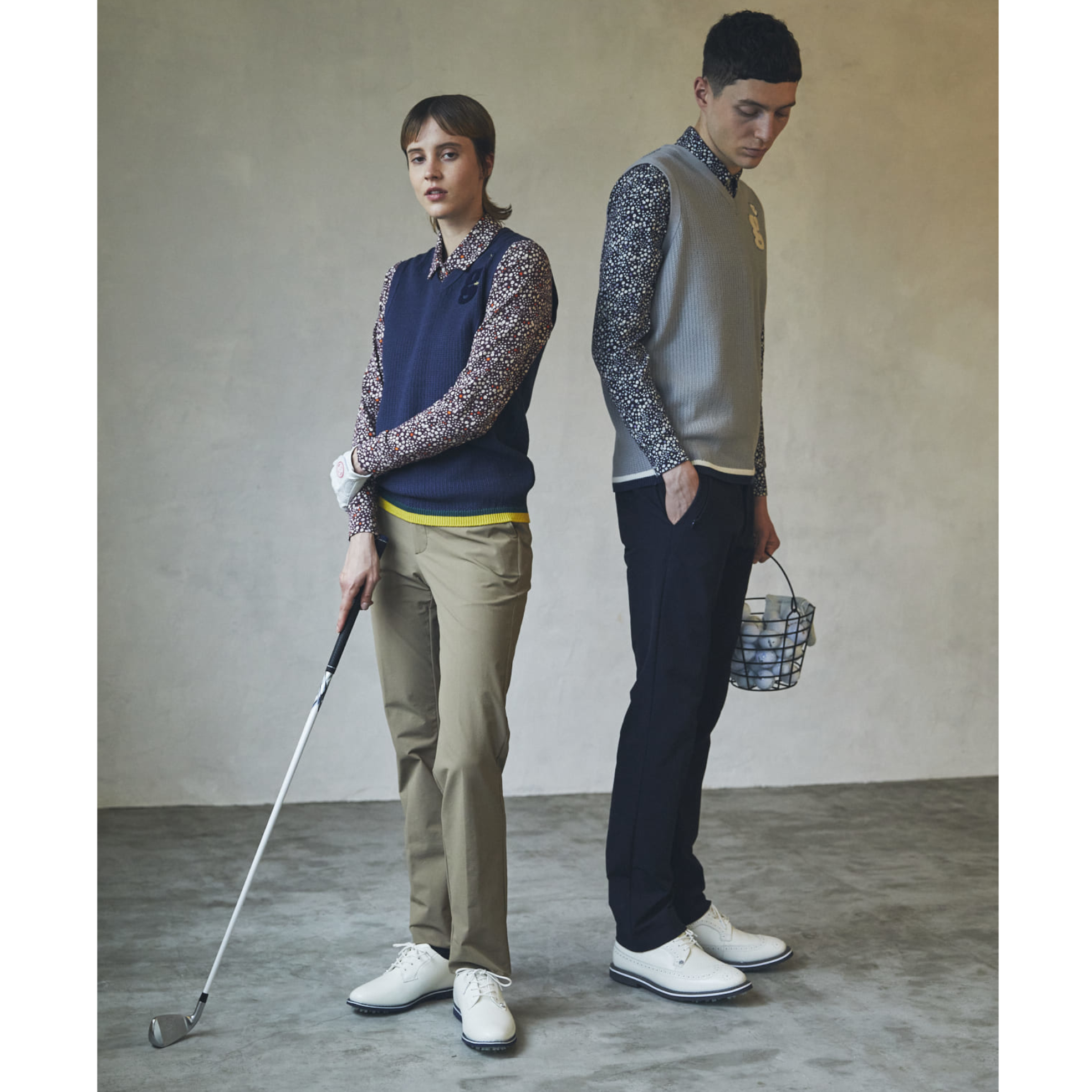 Women's Mini Flower Print Long Sleeve Shirt in White