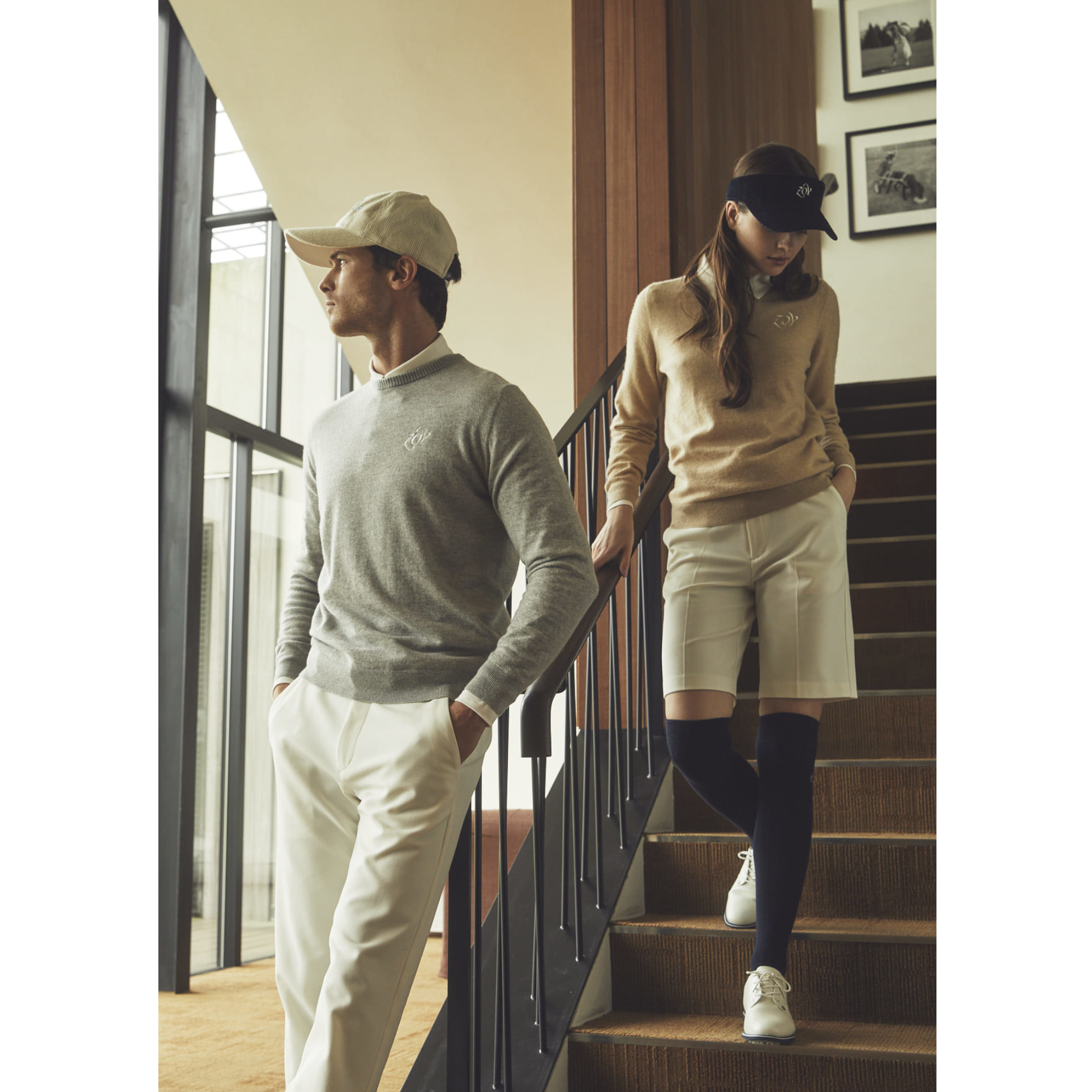 MEN プレミアムCASHMERE 長袖セーター ライトグレイヘザー