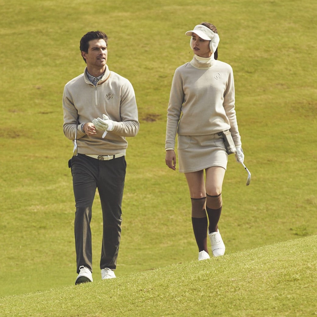 Women's 2-tone high socks in brown