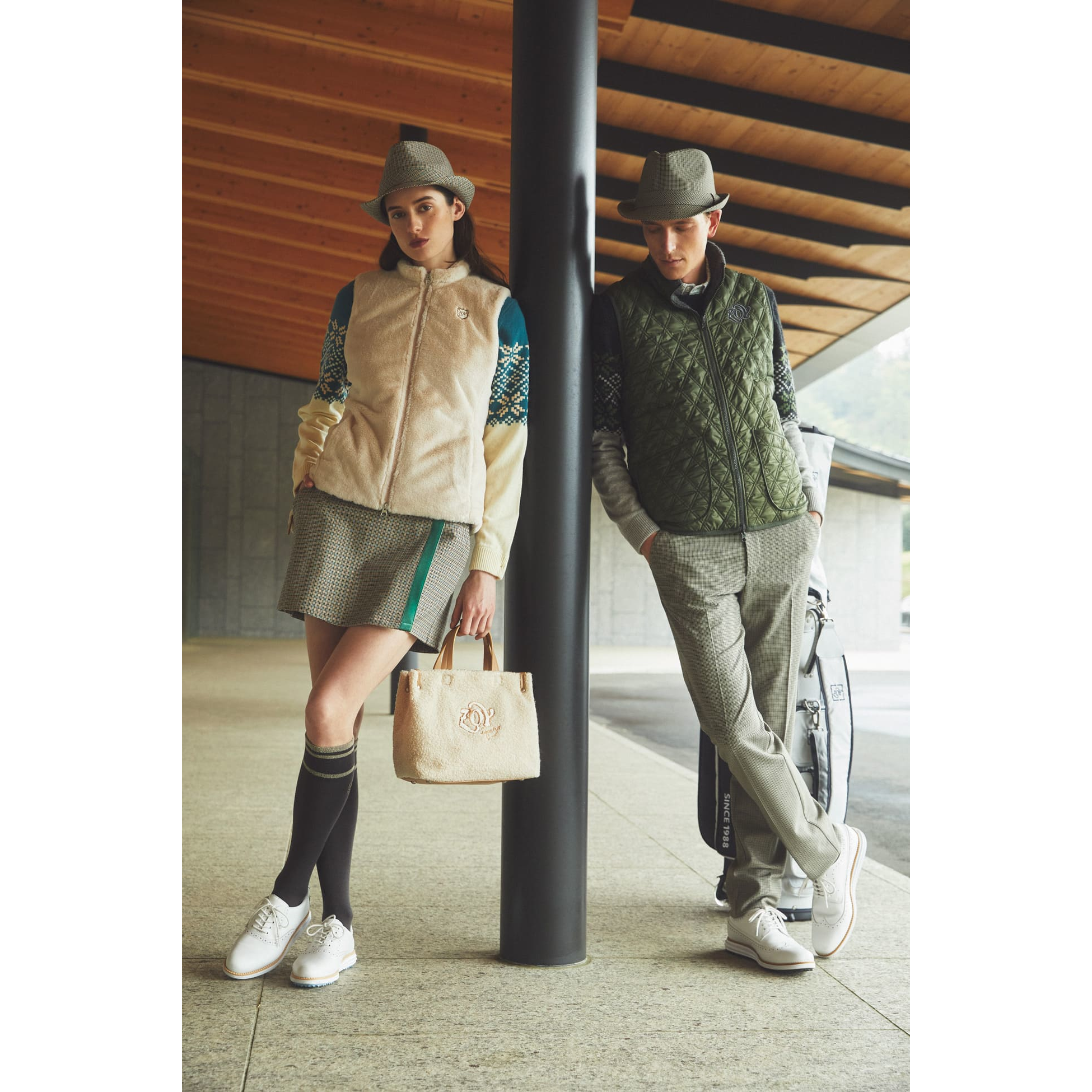 UNISEX ガンクラブチェックハット ラベンダー