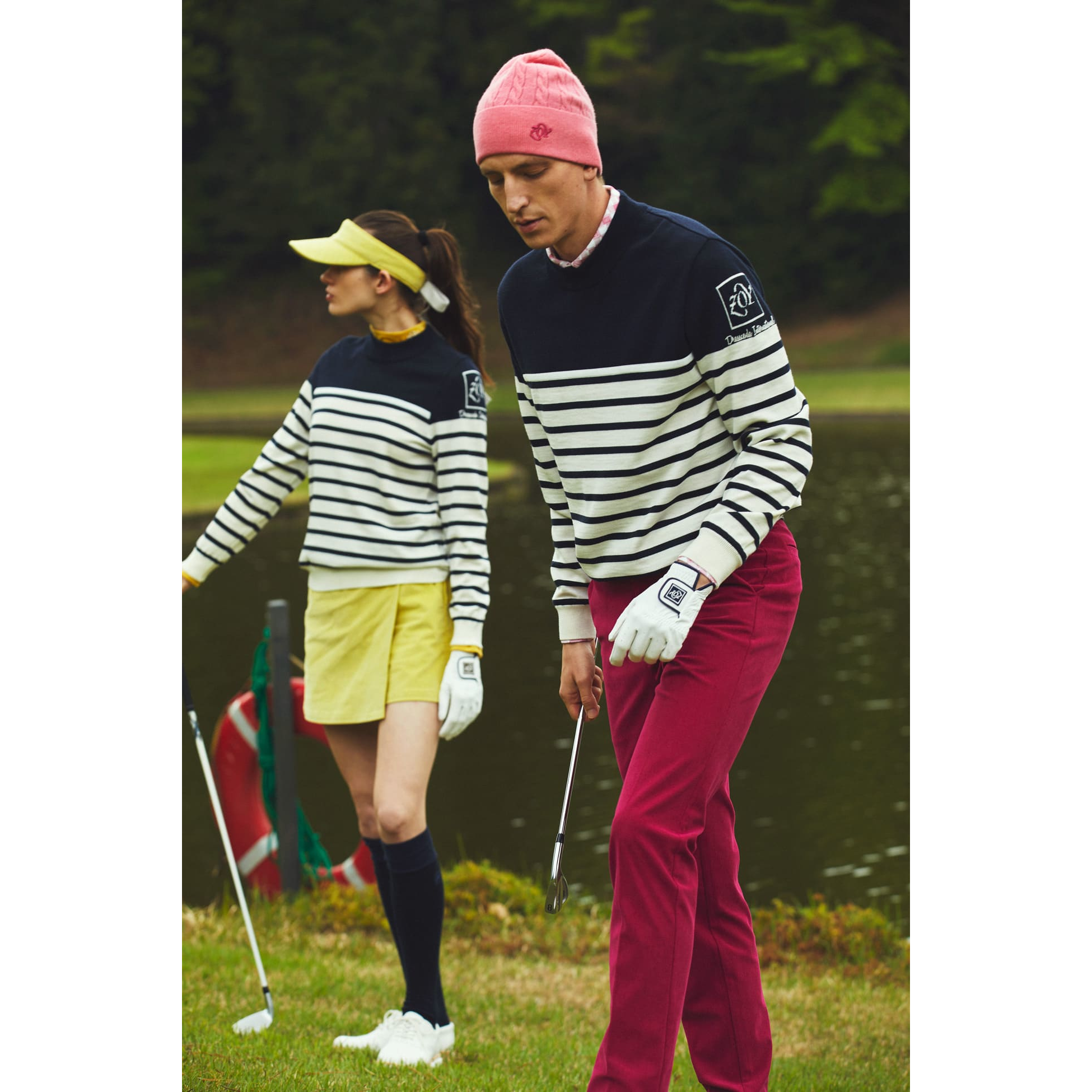 MEN WODURER×RENU 長袖セーター ネイビー