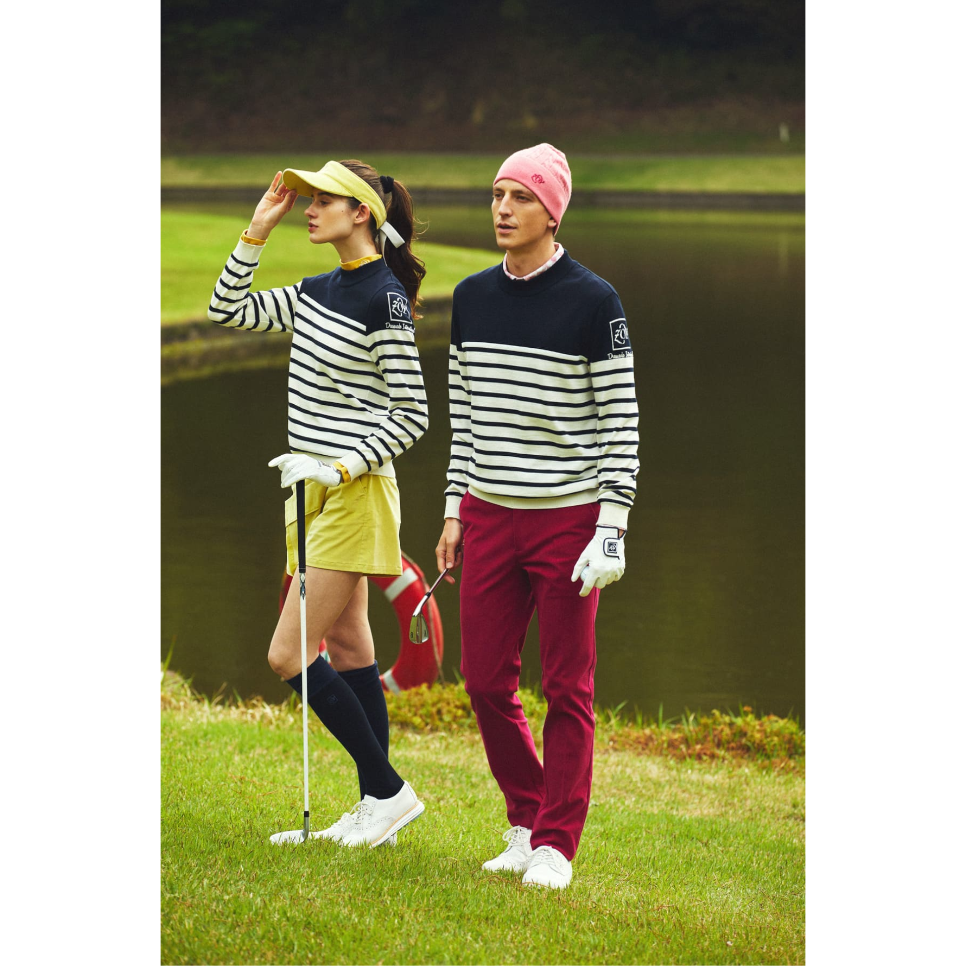 WOMEN WODURER×RENU 長袖セーター ネイビー