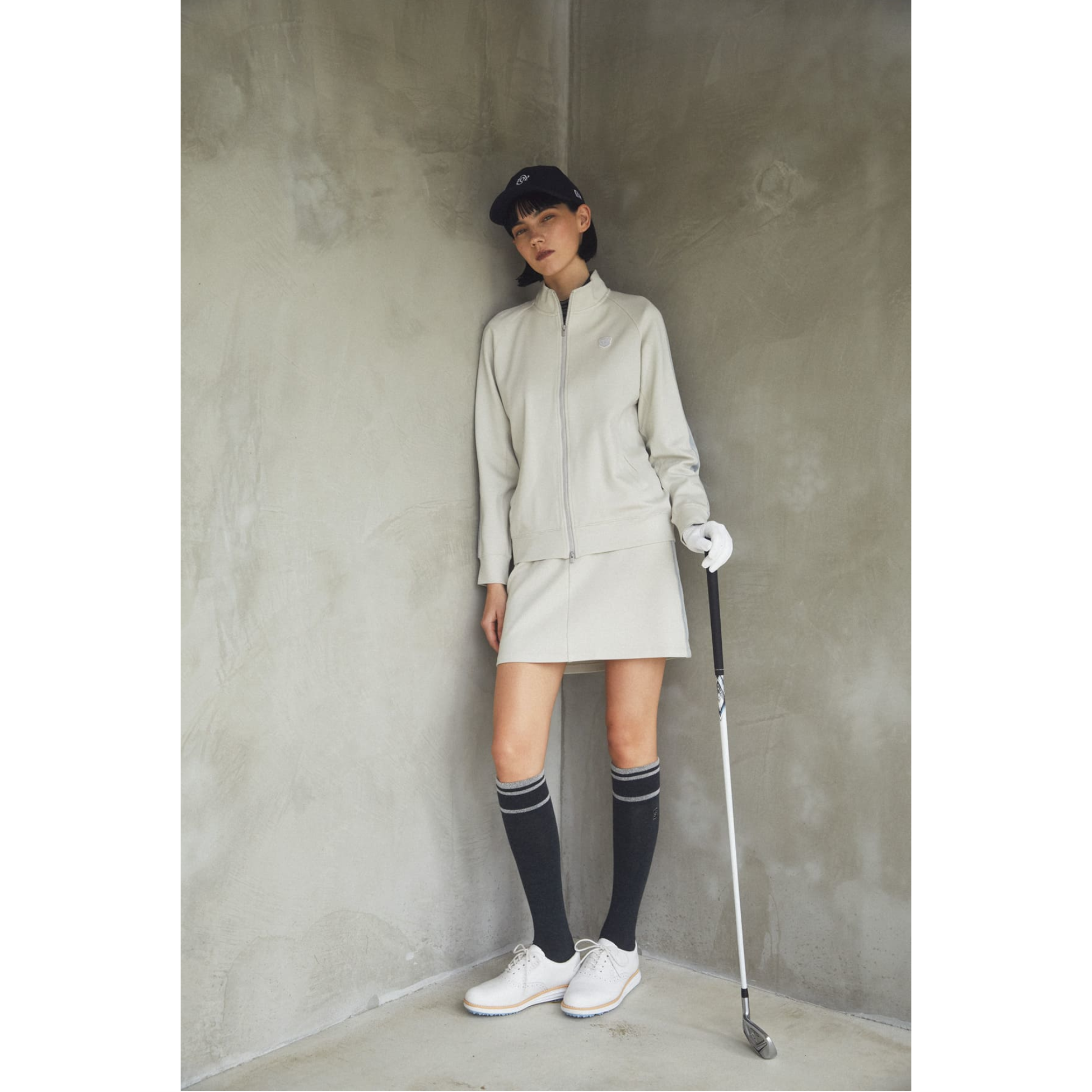WOMEN ウォームストレッチポンチ ブルゾン ネイビー