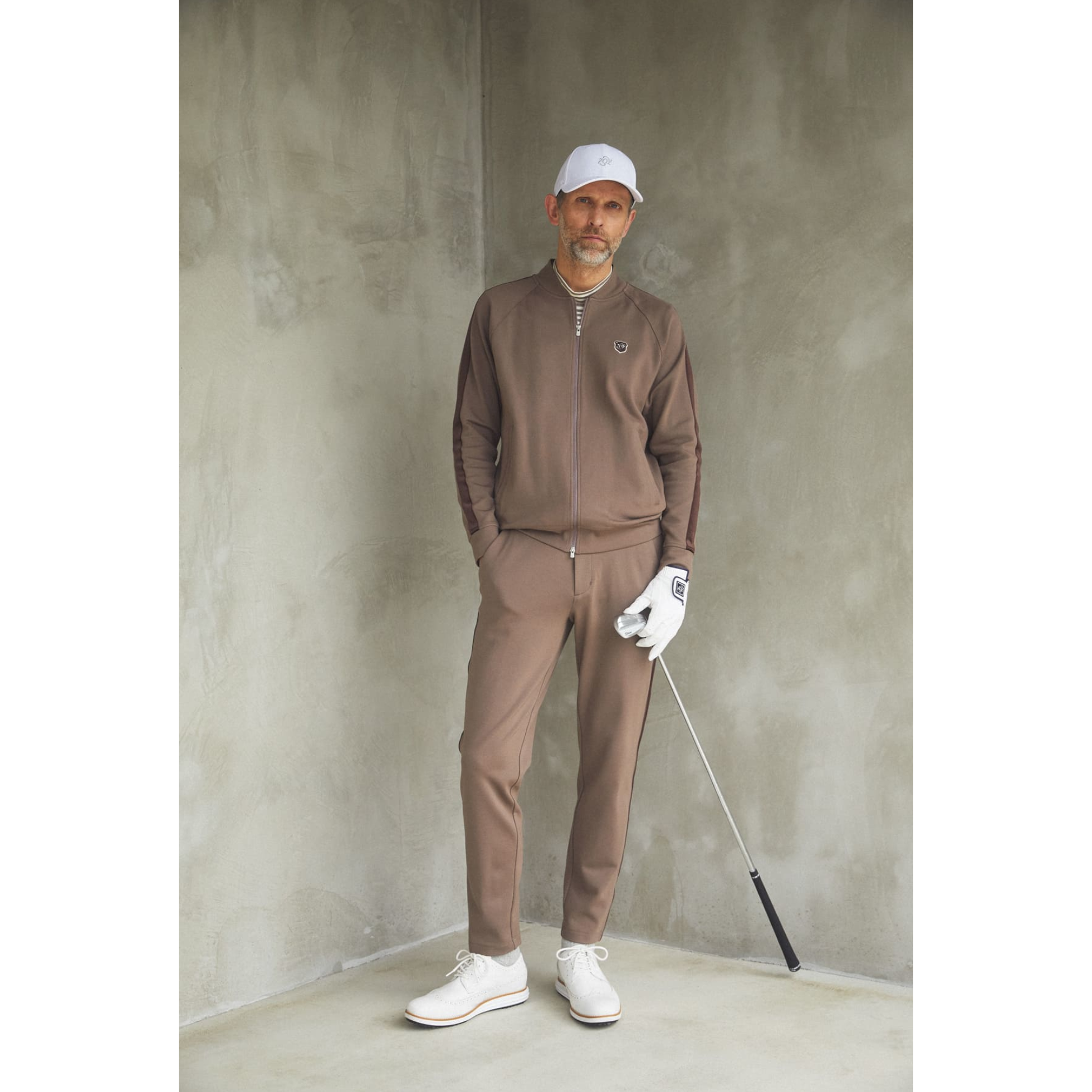 MEN ウォームストレッチポンチ ロングパンツ ネイビー