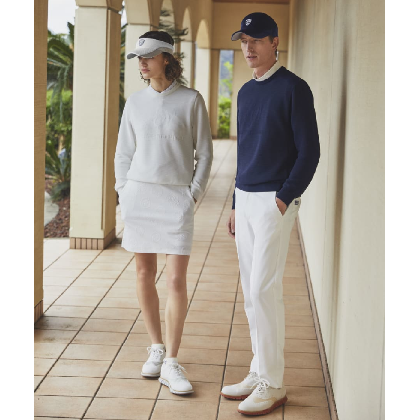 MEN フルダルエコストレッチ ロングパンツ ホワイト