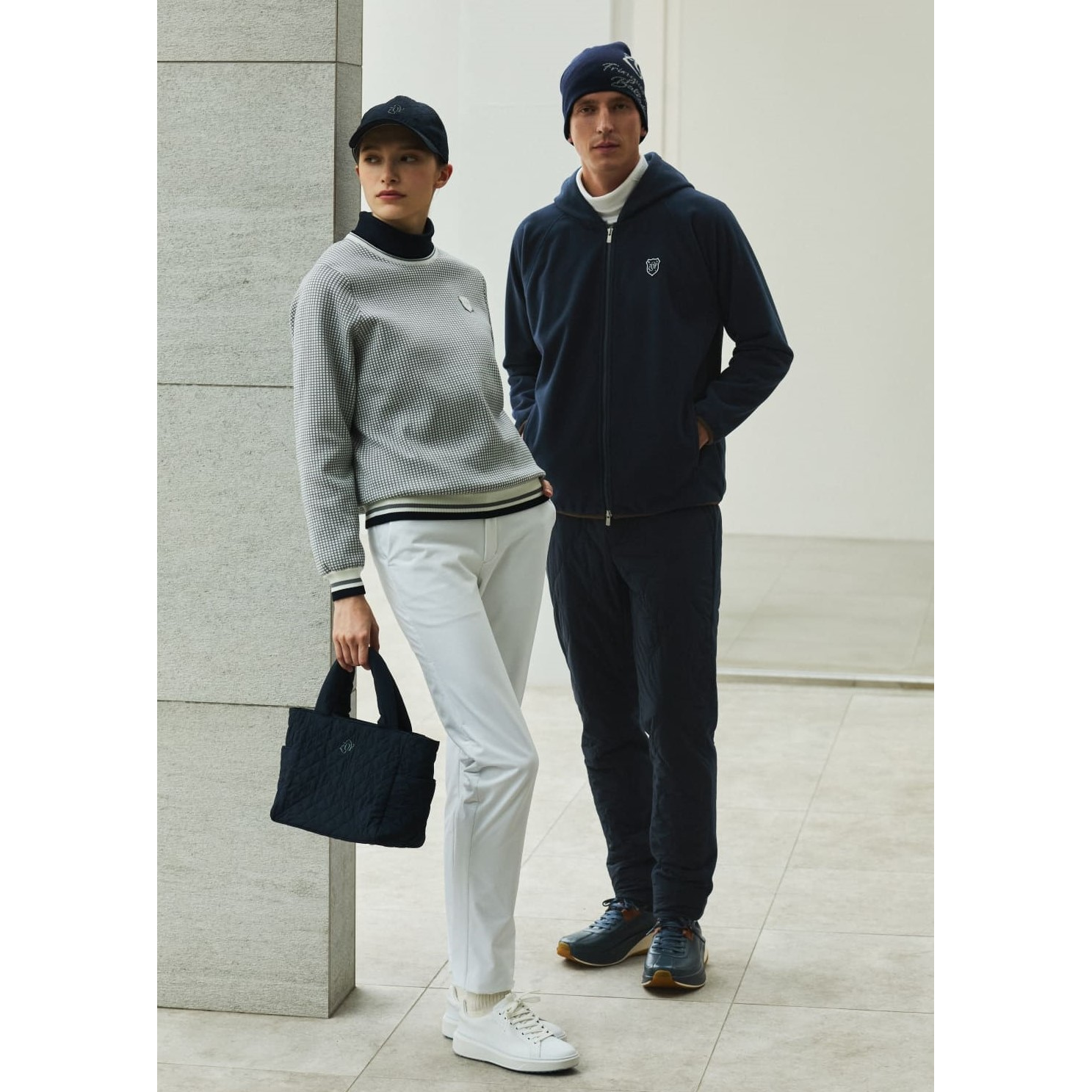 Women's 4-Way Stretch Recycled PL x Back Fleece Long Pants, White