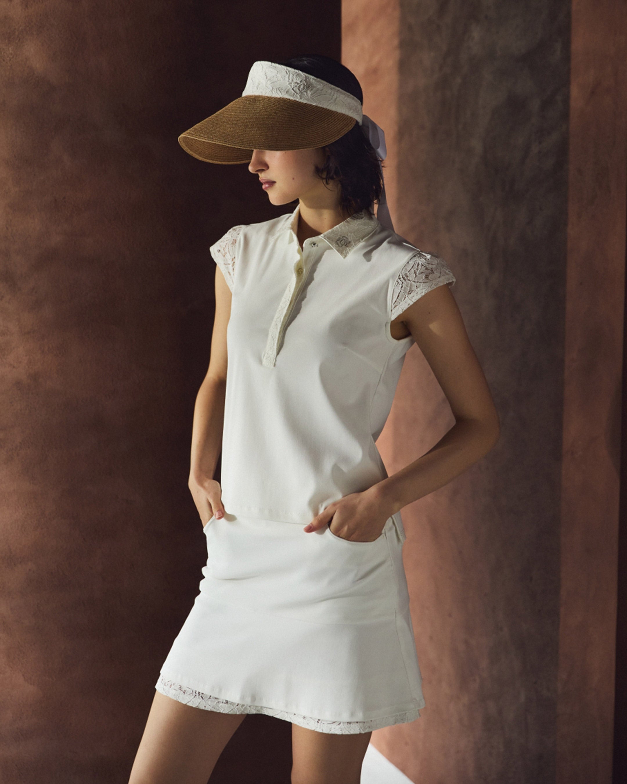 WOMEN GRACECOOL cotton tricot 半袖シャツ ホワイト