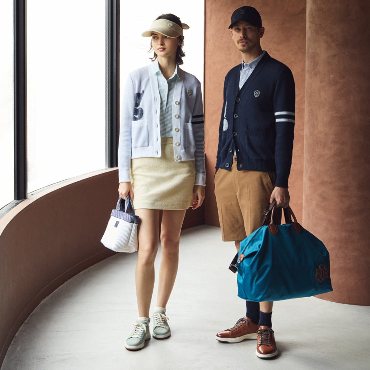 MEN レターWJQ カーディガン ネイビー