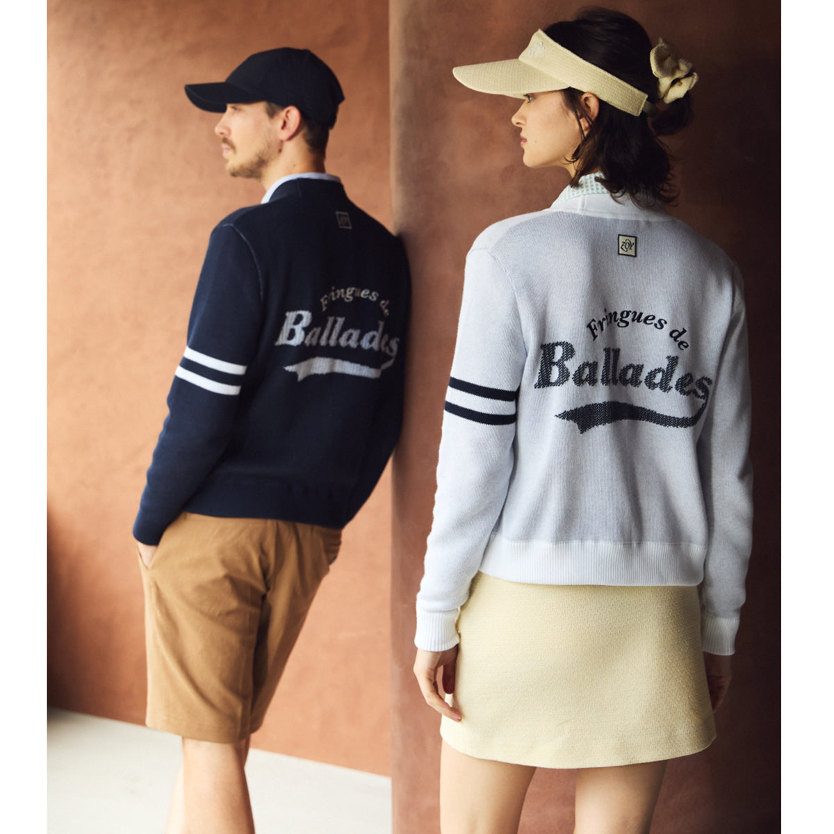 MEN レターWJQ カーディガン ネイビー