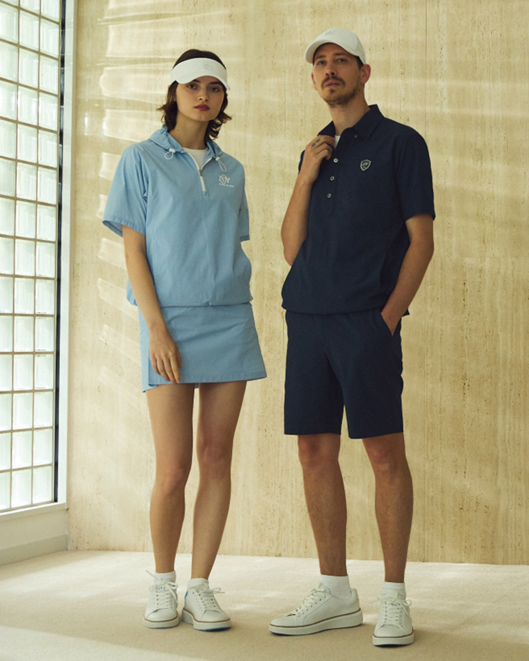 WOMEN FUNCTIONAL TYPEWRITER スカート サックス