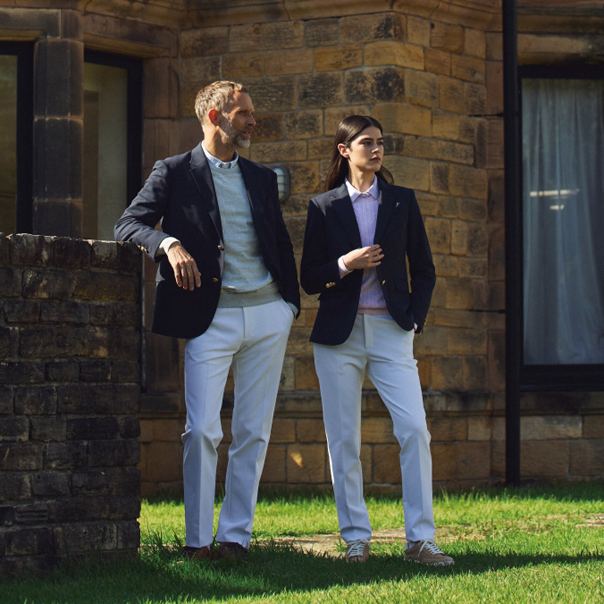 MEN ZOYリンクス 長袖セーター マリーン