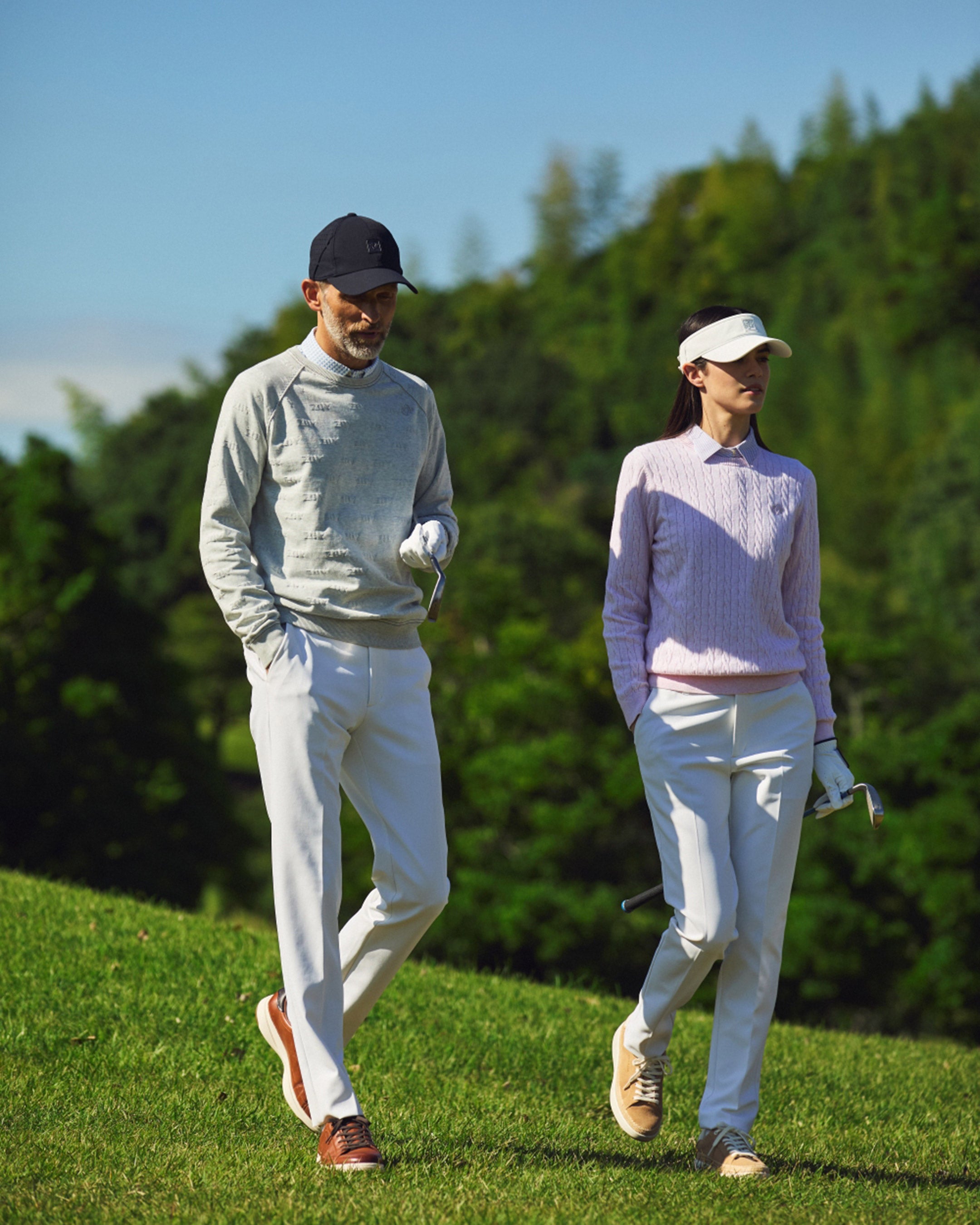 WOMEN ケーブルニット 長袖セーター ピンク