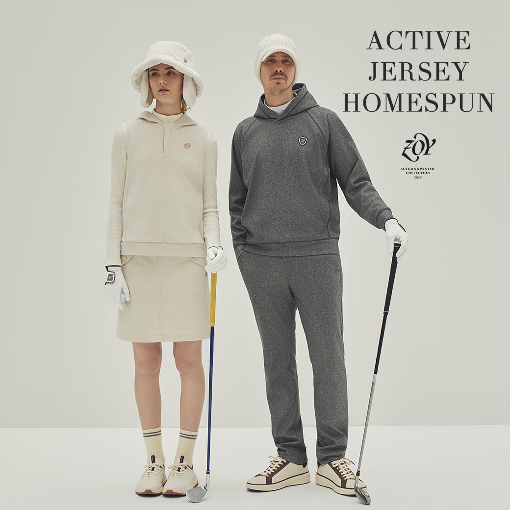 【ACTIVE JERSEY HOMESPUN - 26AW COLLECTION】快適さの中で装いに妥協はしない。ZOYが提唱するスポーティッシュ＆エレガントを体現する、珠玉のラインナップ完成