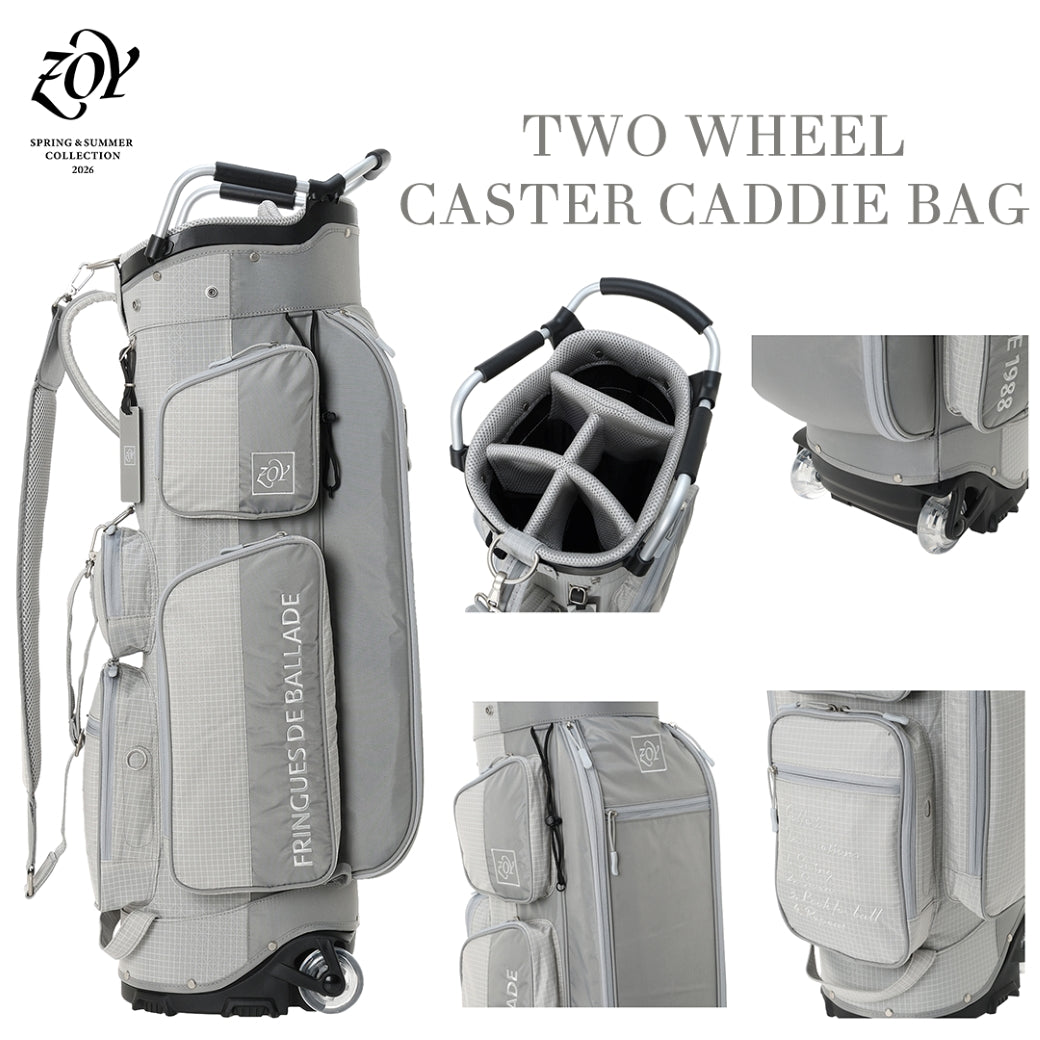 【二輪式キャディバッグ／最新モデル完成】都会的エレガンスの中に、これまでにない「軽量性」と「タフネス」を。二期連続で即完売の名作キャディバッグが、メイン生地を全刷新。エクスクルーシブカラーを携え、新登場