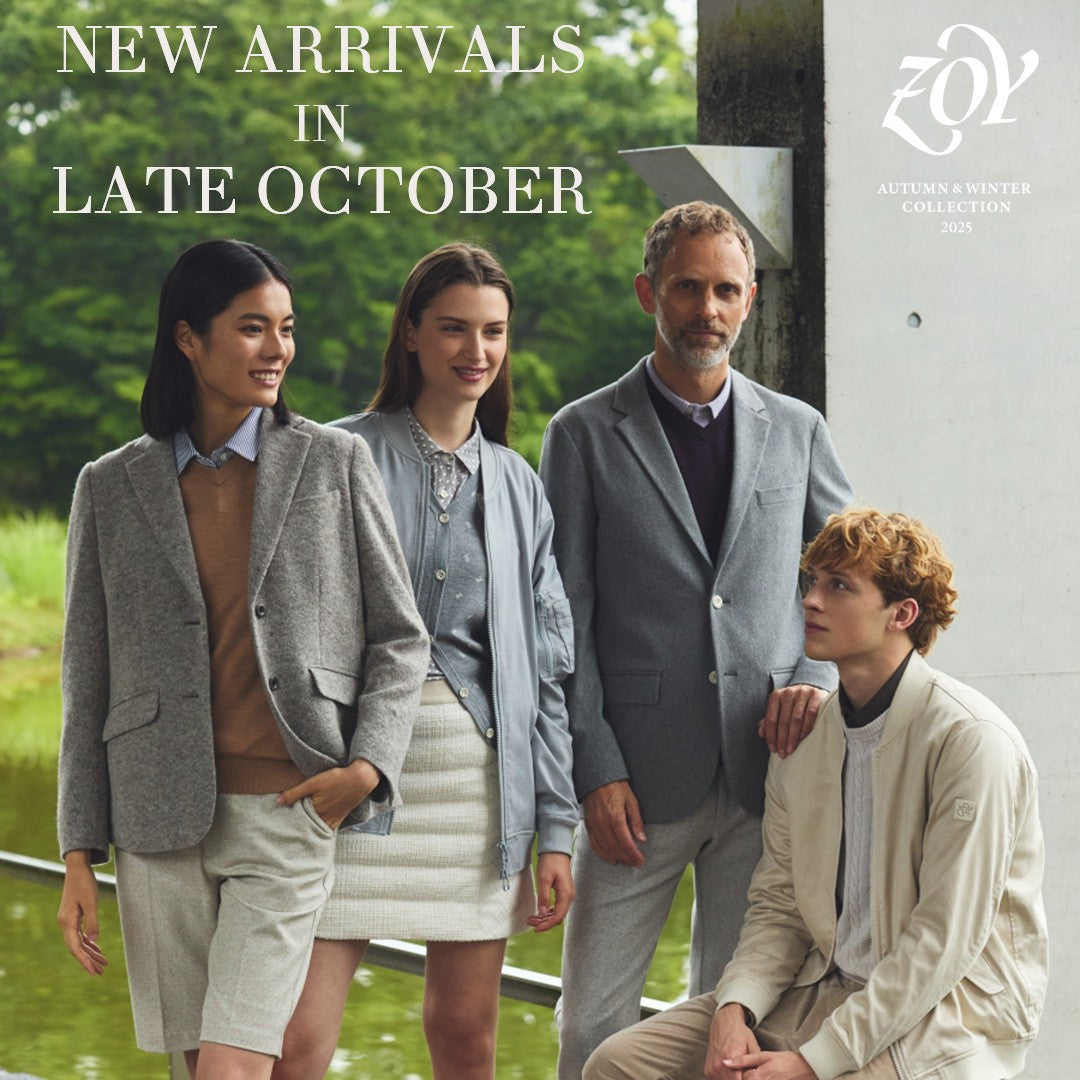 【今選ばれている防寒ウェア特集／もう1つのMELLOW CLASSIC】スウェード、ウール、ツイード。この冬を代表する素材の「良さ」を知り尽くすZOYが引き出す「ウィンタールック」の優美なる最適解。今選ばれている「4つの防寒ウェア」を特集します