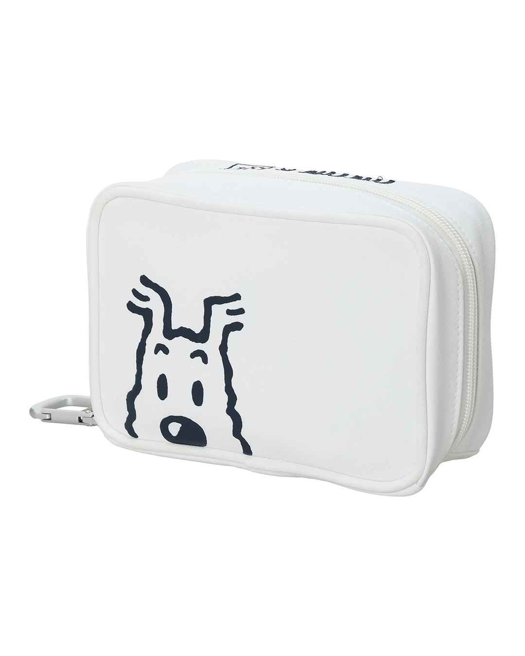【 TINTIN × ZOY 】 UNISEX スクエアポーチ ホワイト