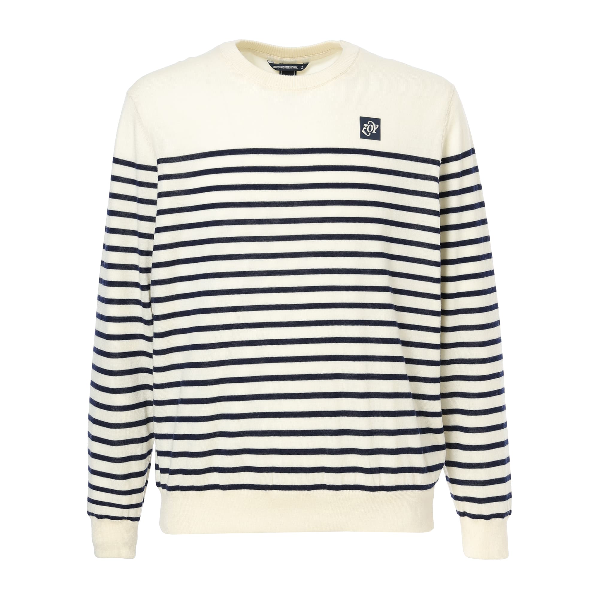 UNISEX ウォッシャブルキャッシュウール天竺 裏付きセーター ホワイト