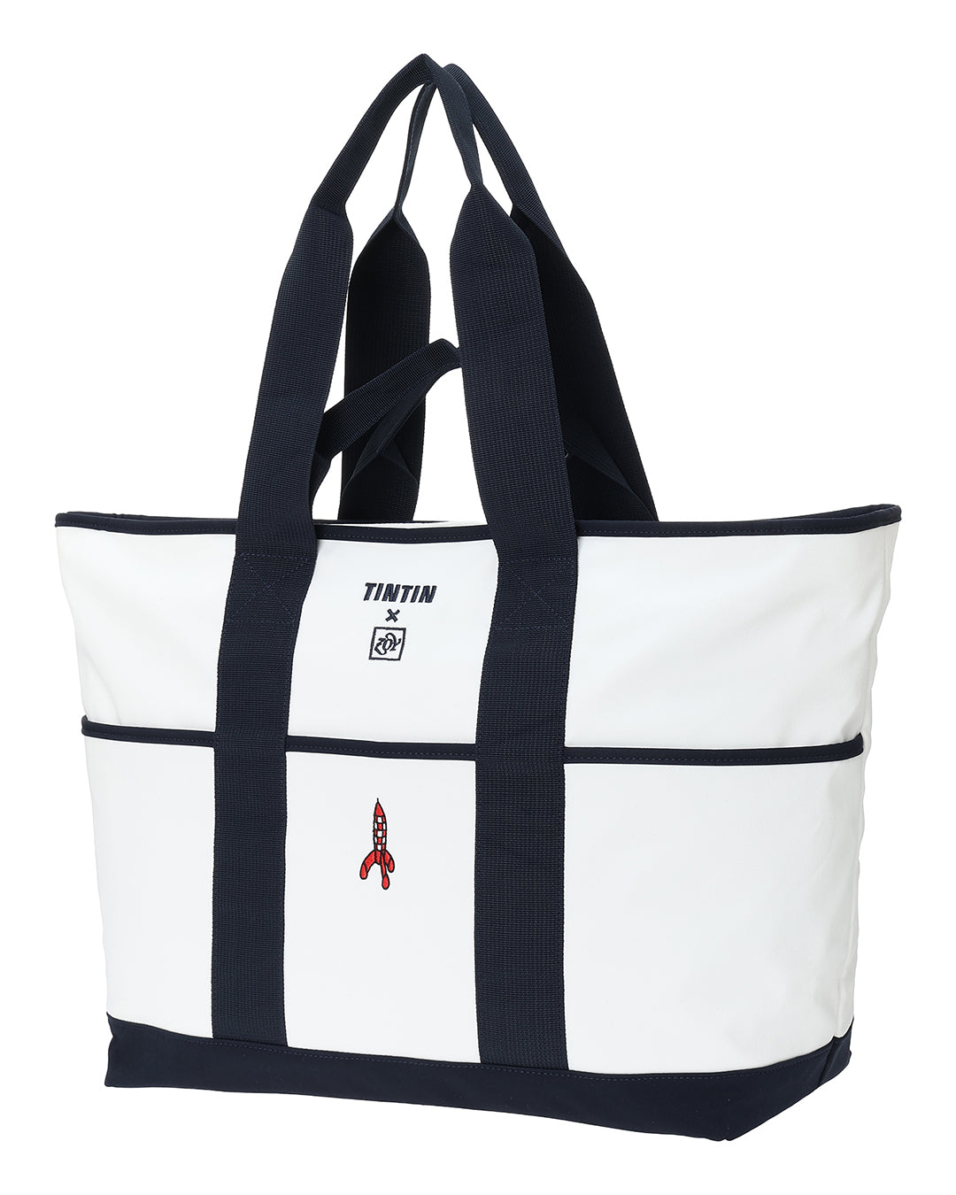 【 TINTIN × ZOY 】 UNISEX ツイルビッグトートバッグ ホワイト