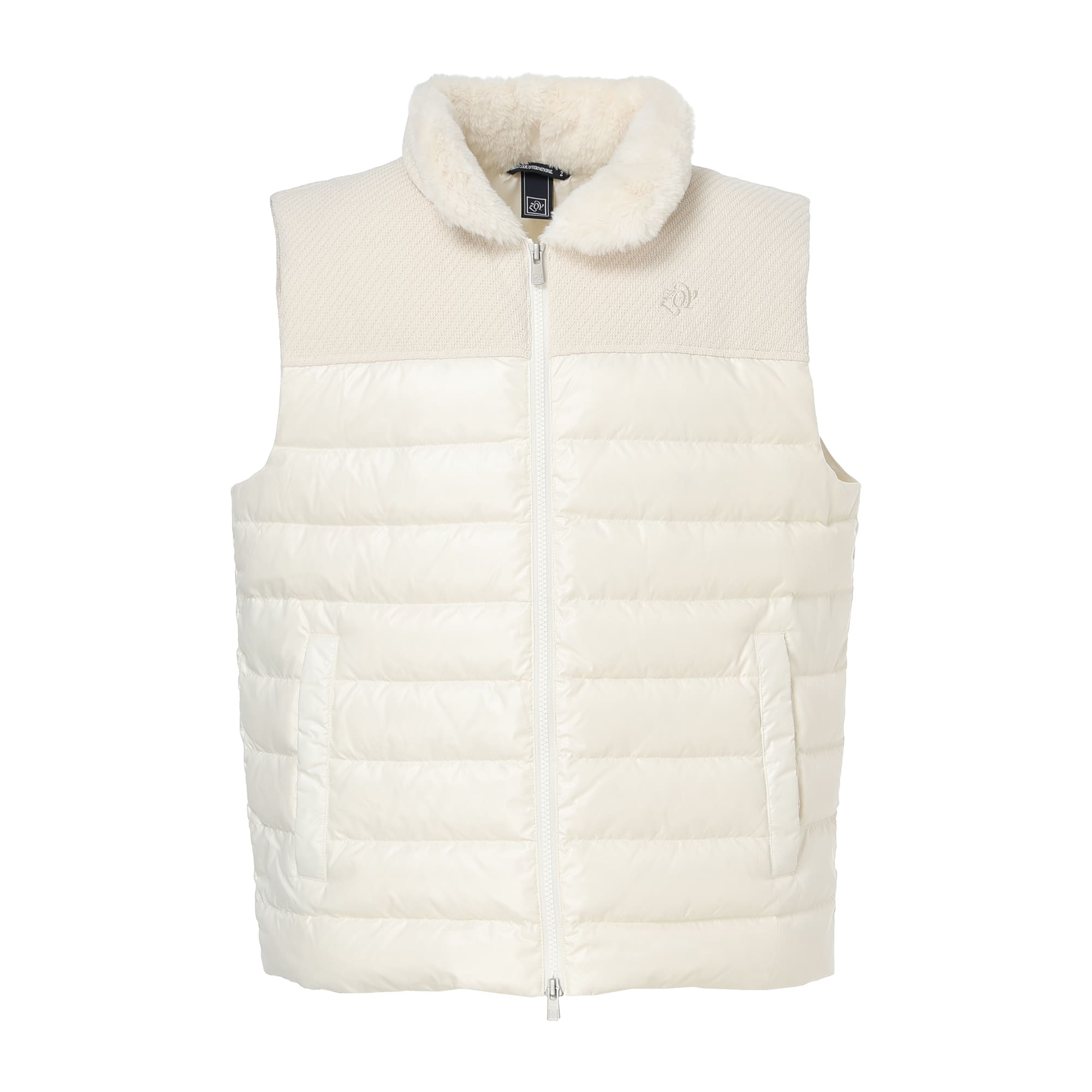MEN LUXE ダウンベスト クリーム