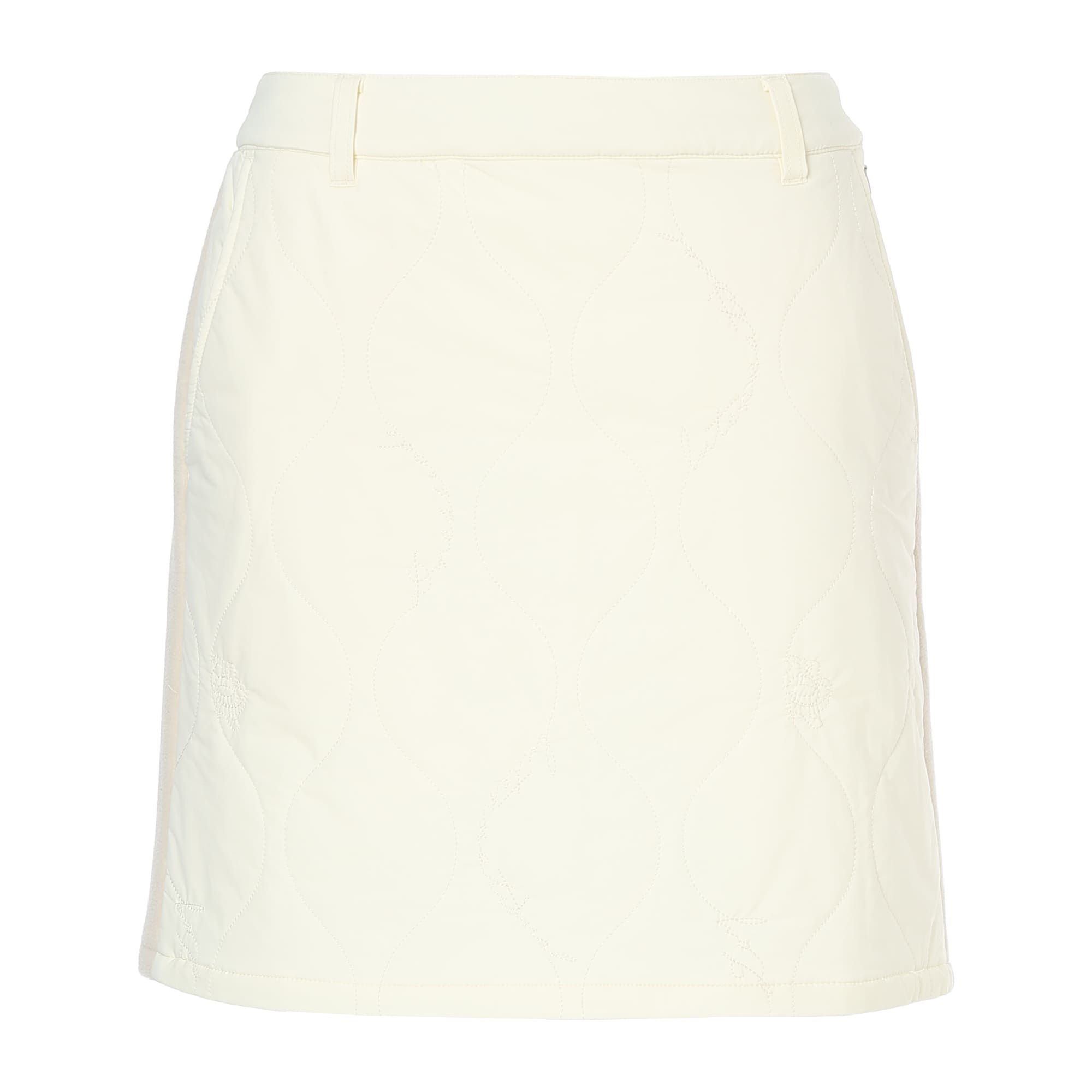 Women's Stretch Taffeta Quilted Skirt, Cream