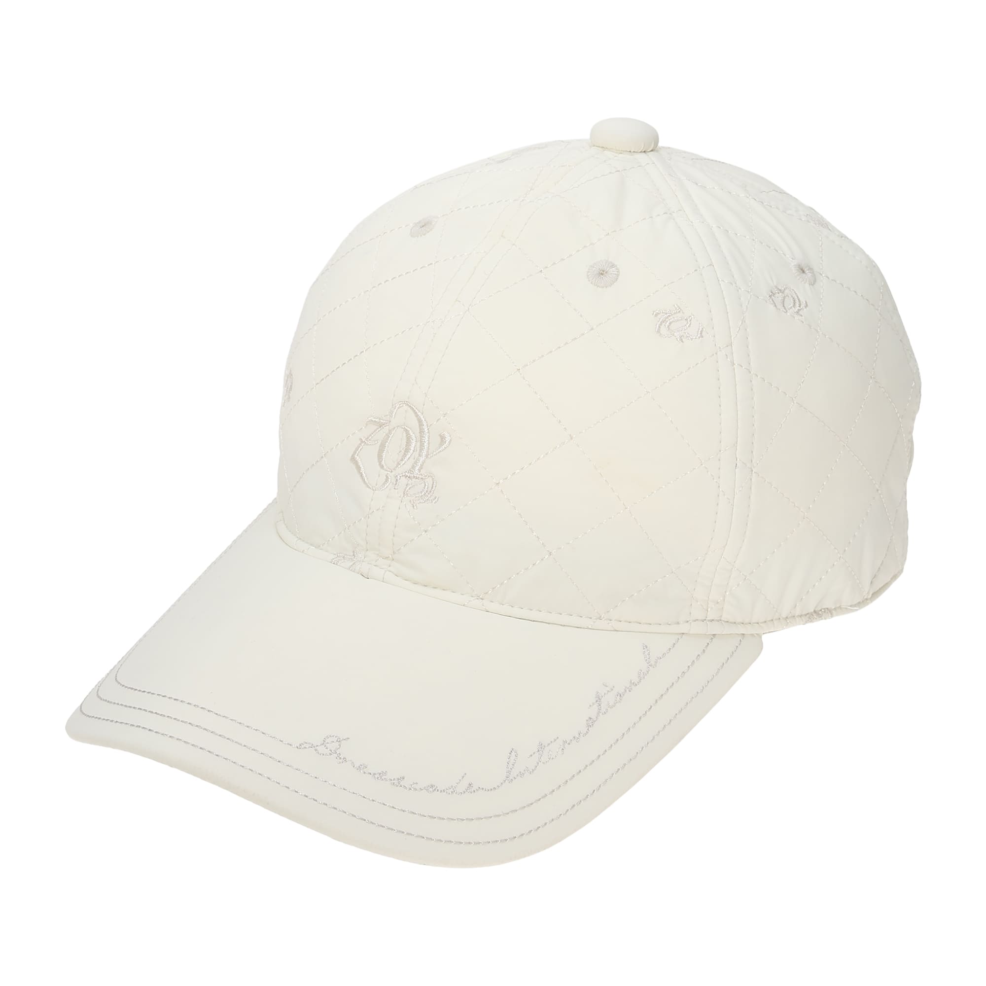 UNISEX quilted cap in ecru