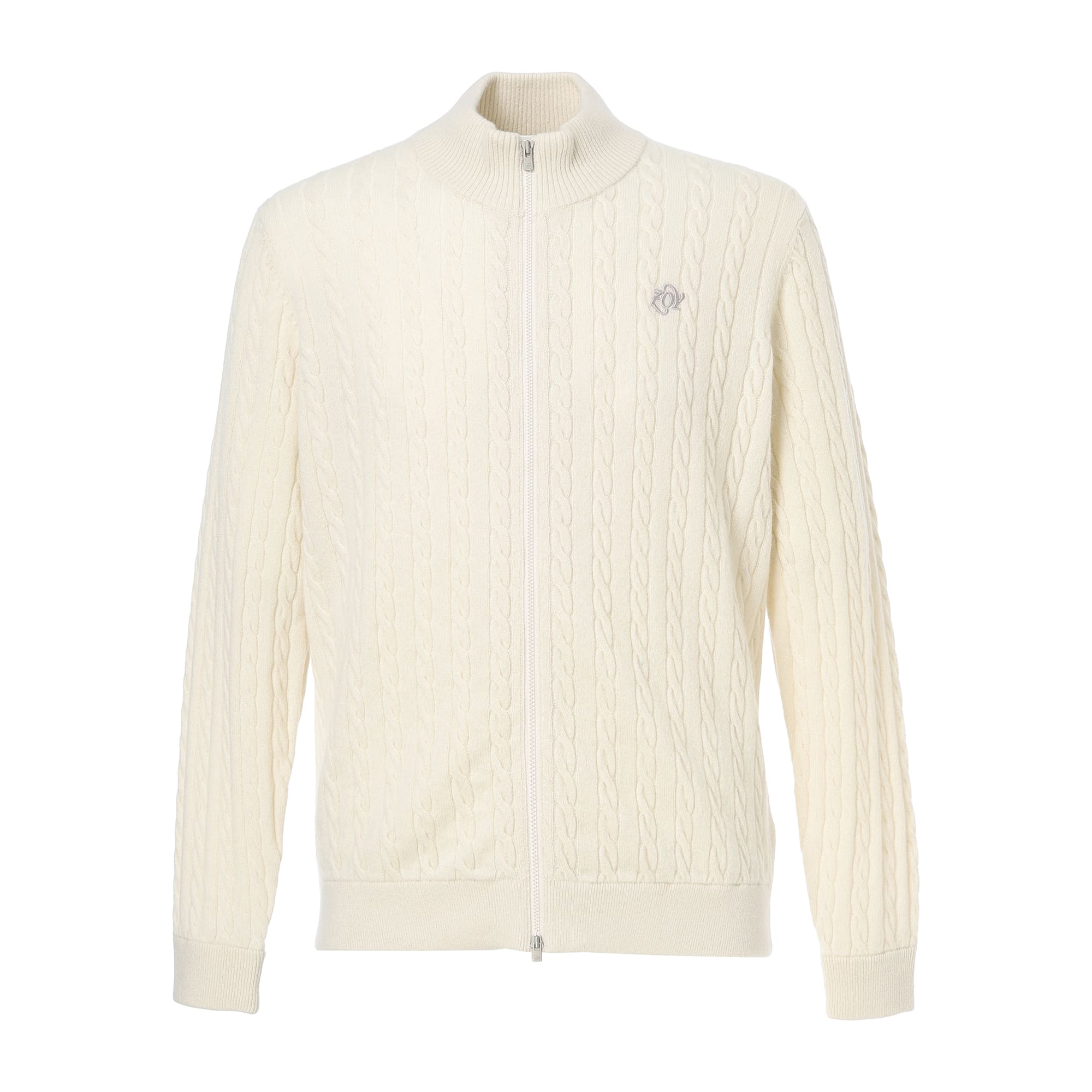 MEN Recycled CASHMERE ニットブルゾン チョーク