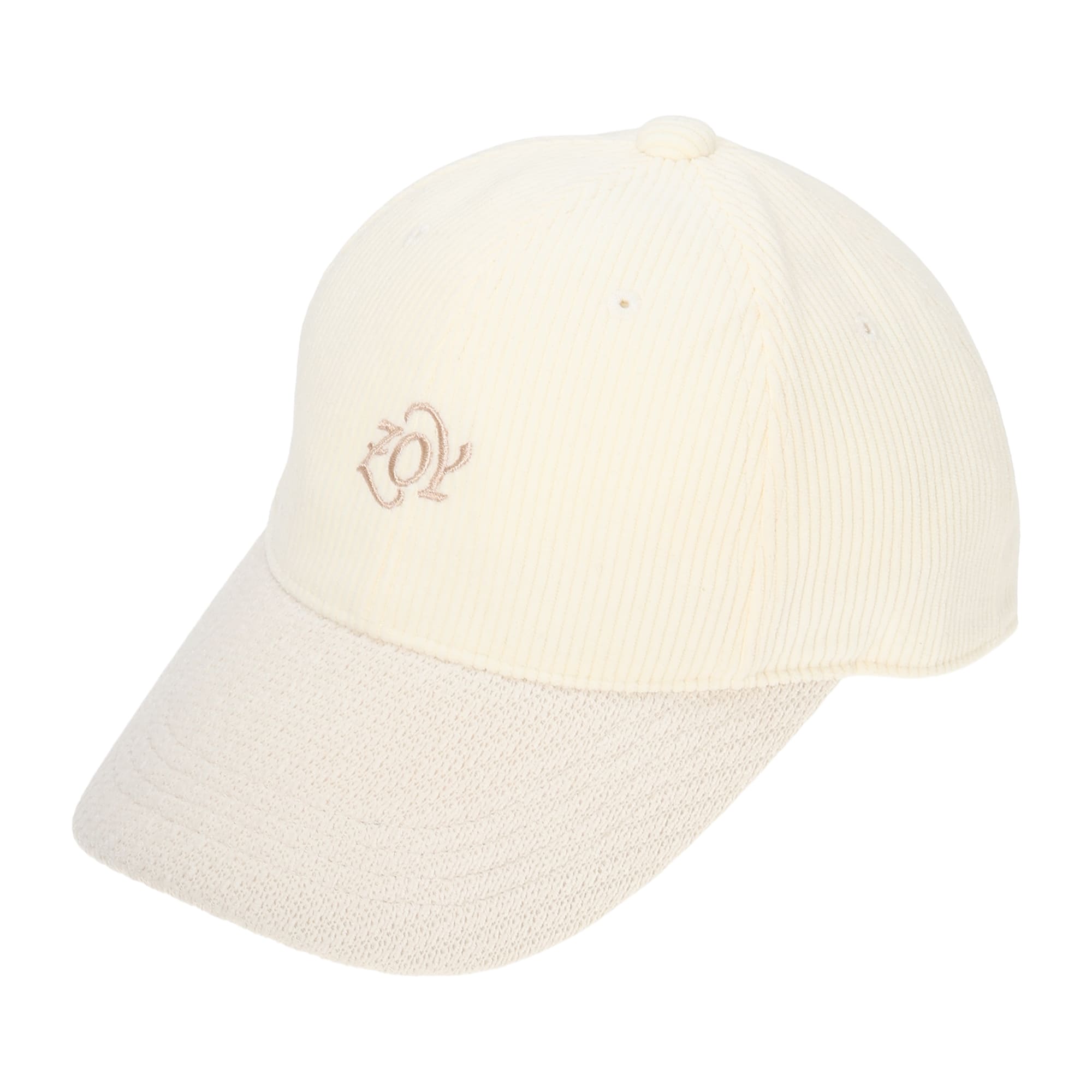 UNISEX コーデュロイコンビキャップ クリーム