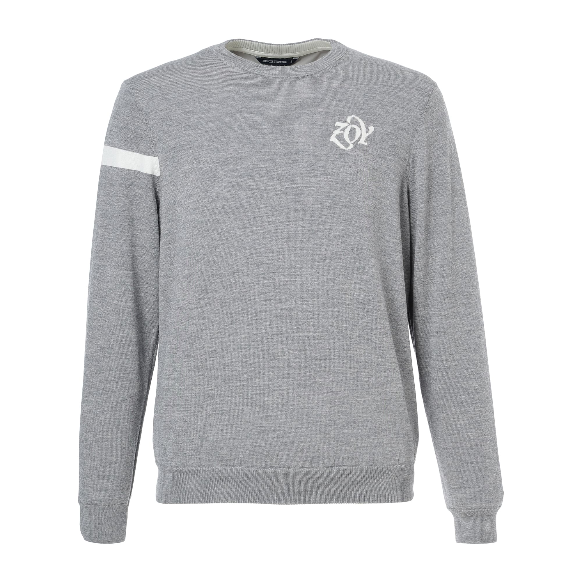 UNISEX ウォッシャブルキャッシュウール天竺 裏付きセーター グレー