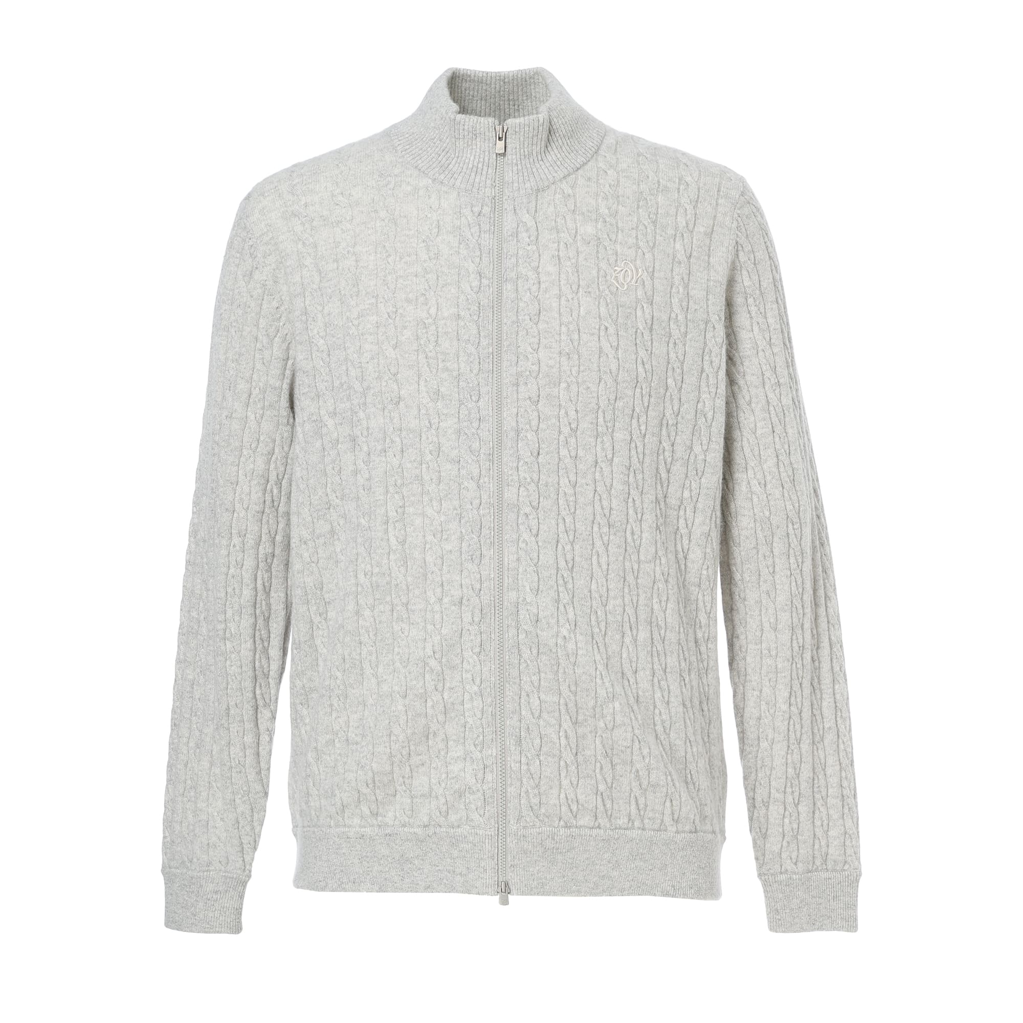 MEN Recycled CASHMERE ニットブルゾン ライトヘザー