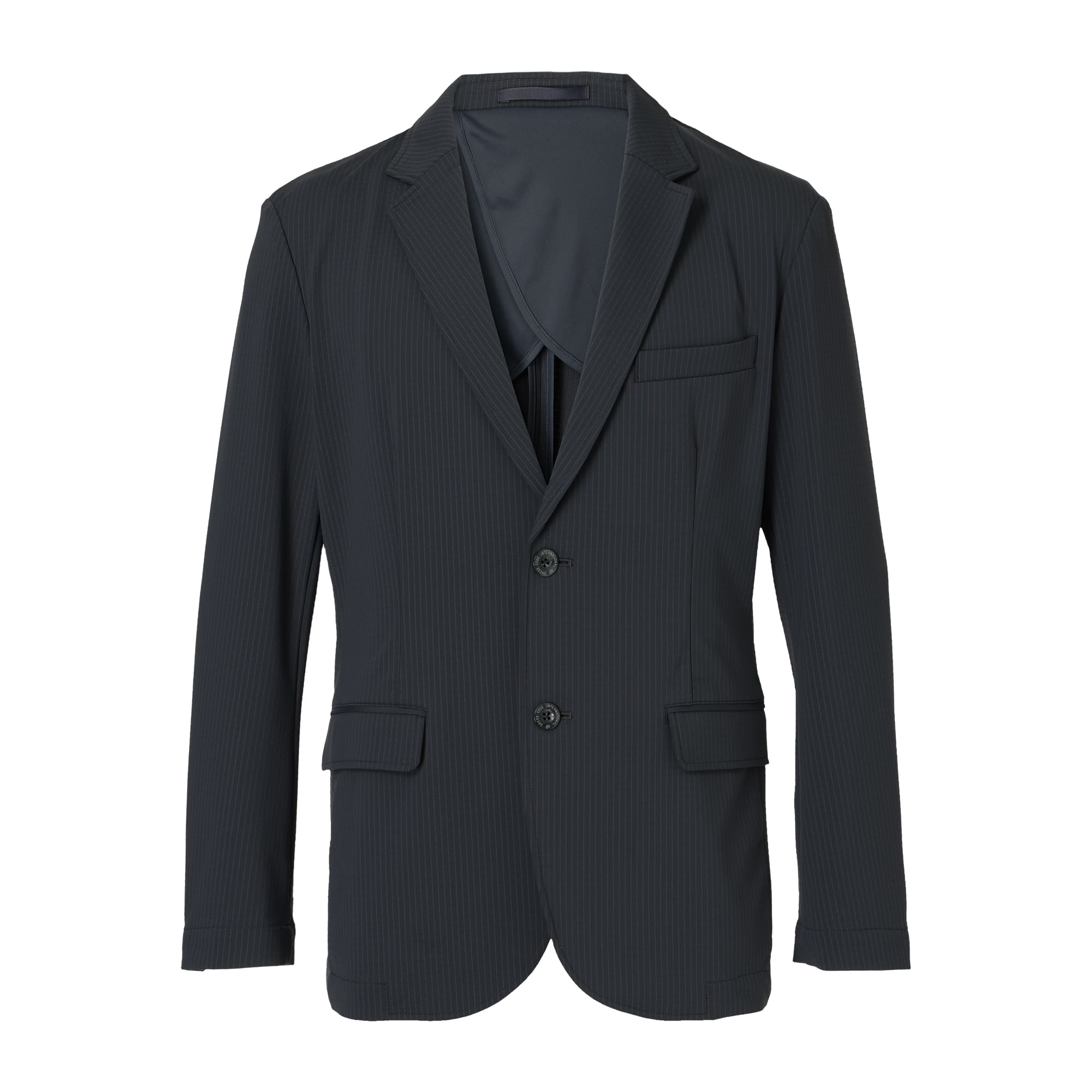 MEN シャドウストライプスーパーストレッチ ジャケット チャコール 071454100