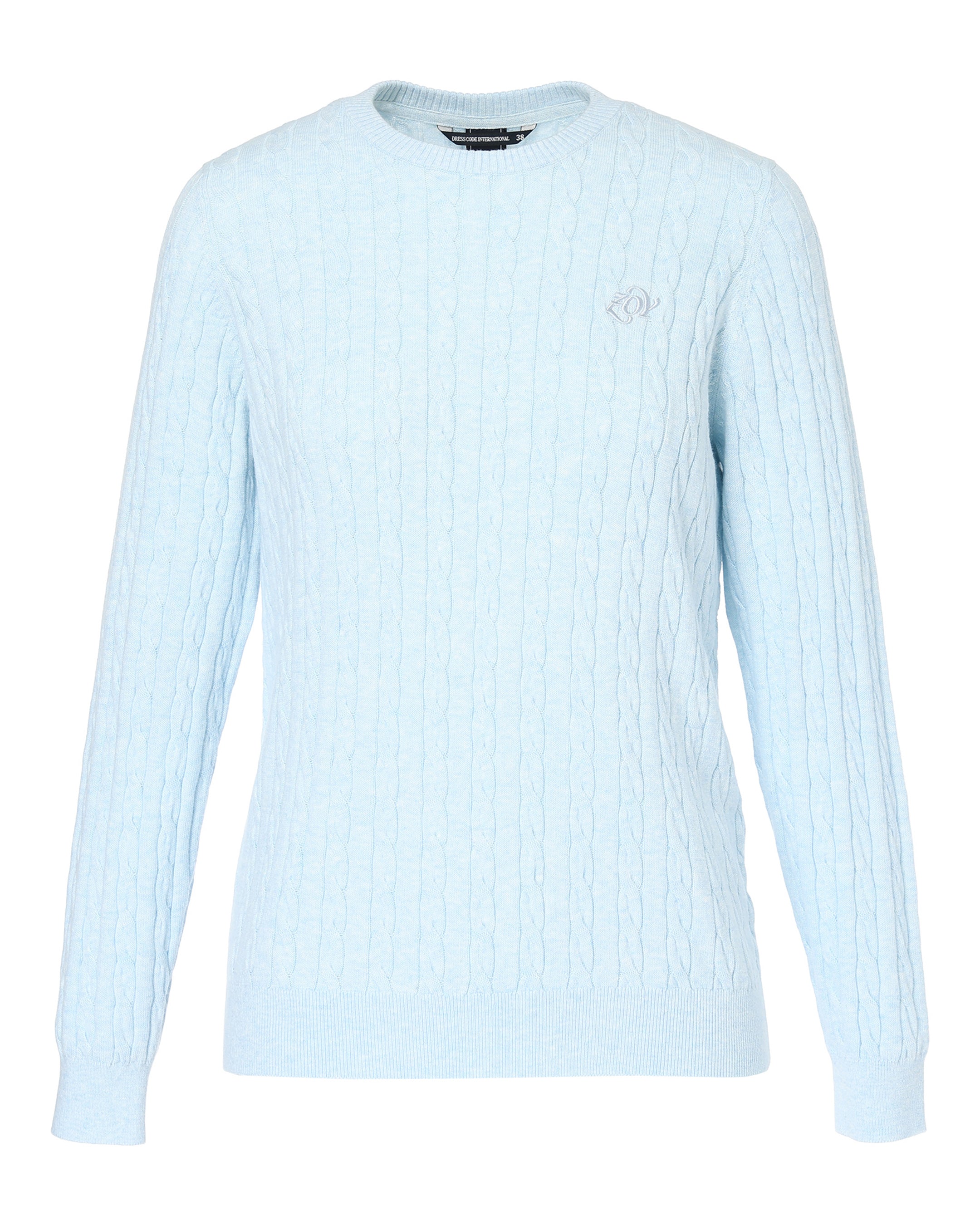 WOMEN ケーブルニット 長袖セーター ウォーターブルー