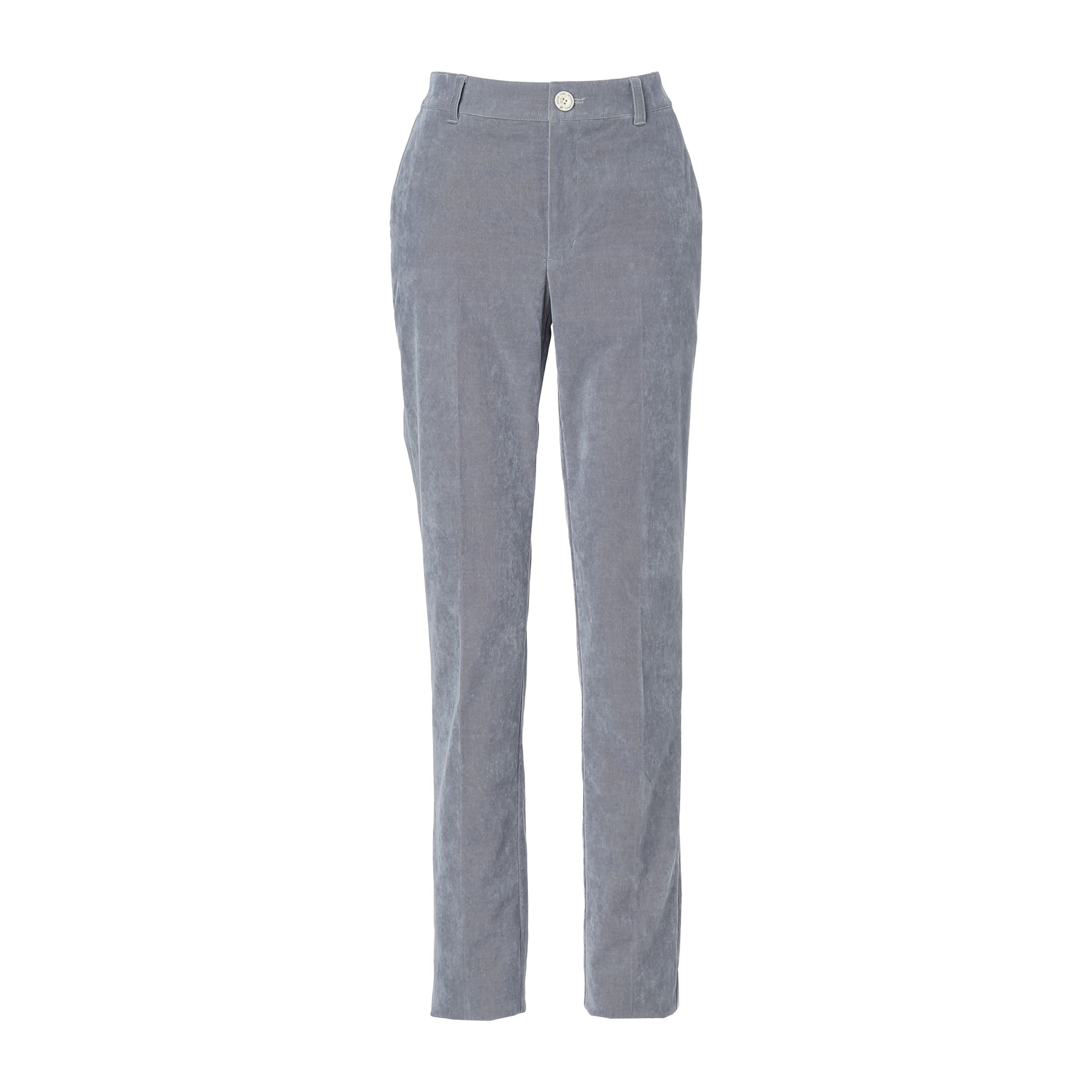 WOMEN 28W シャンブレーコール ロングパンツ スモークブルー